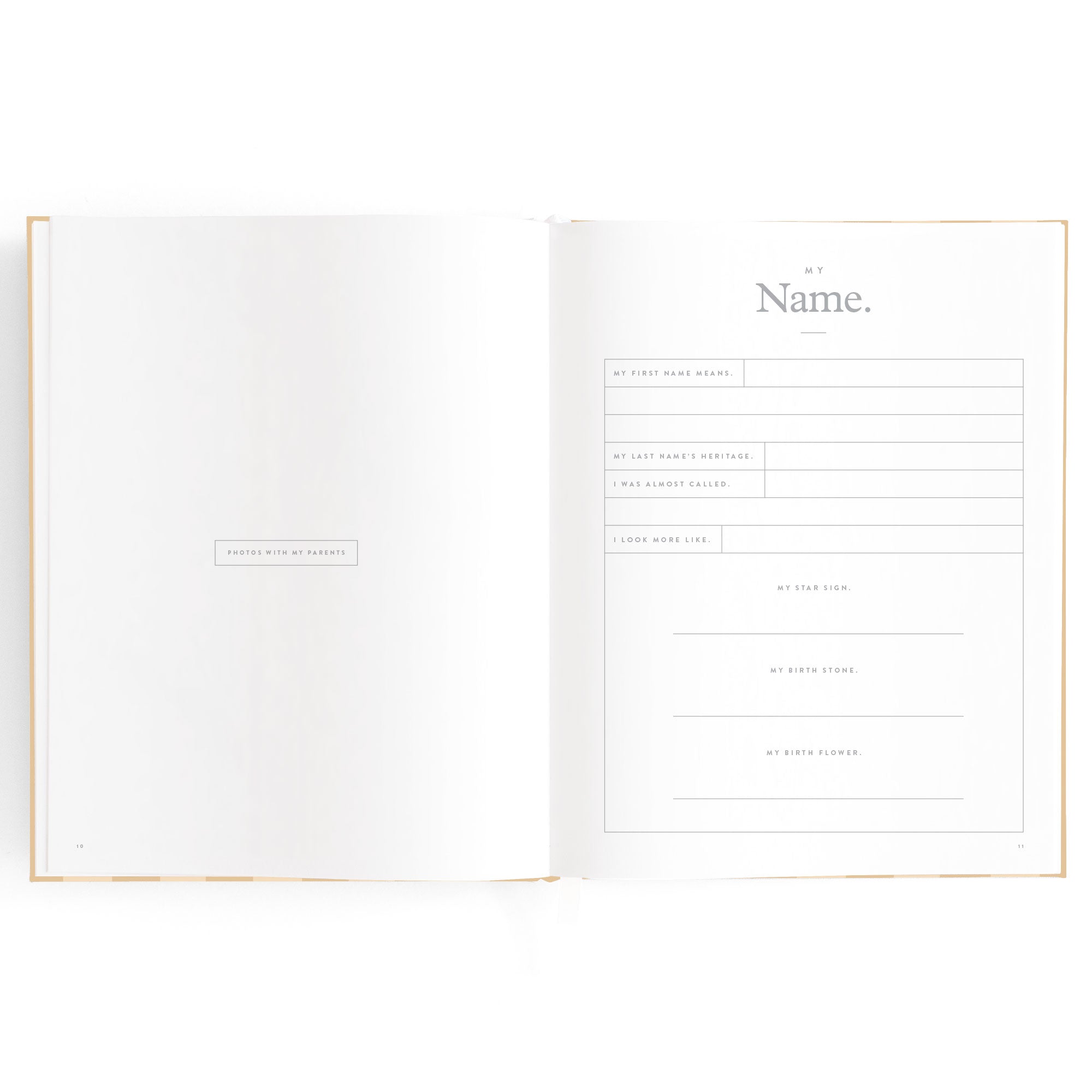 Baby Book Coffee Stripe - SECONDS