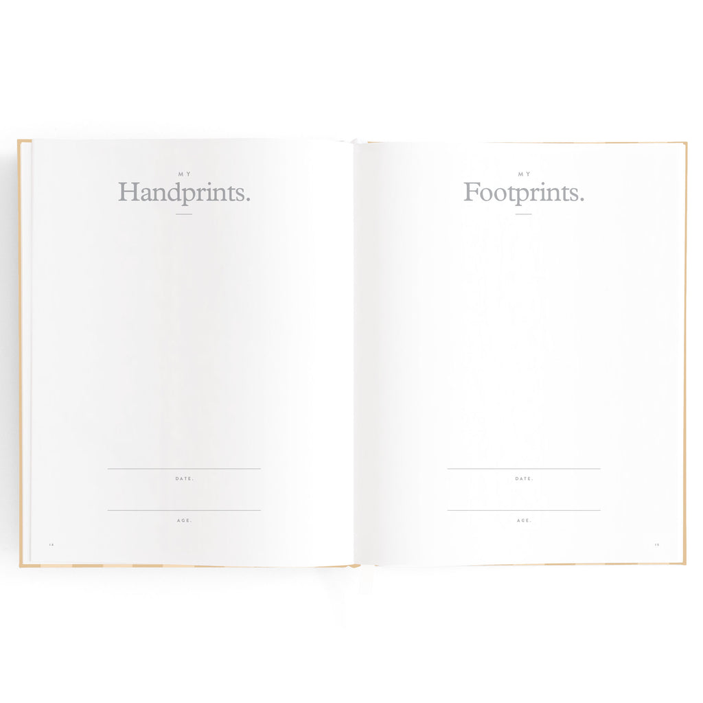 Baby Book Coffee Stripe - SECONDS