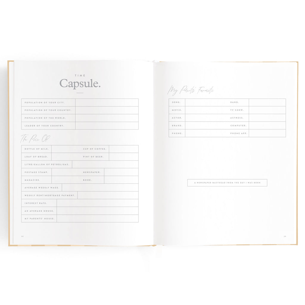 Baby Book Coffee Stripe - SECONDS