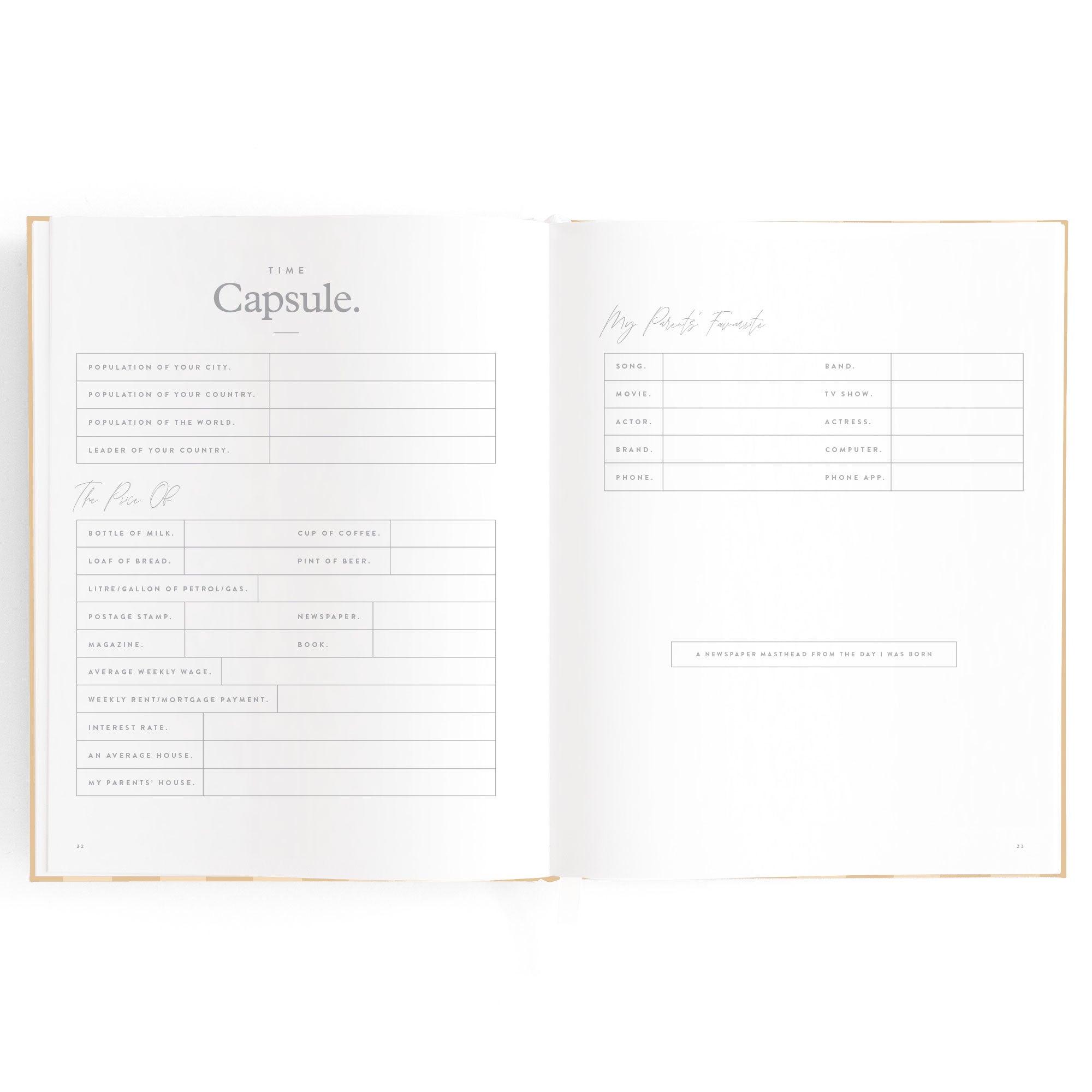 Baby Book Coffee Stripe - SECONDS