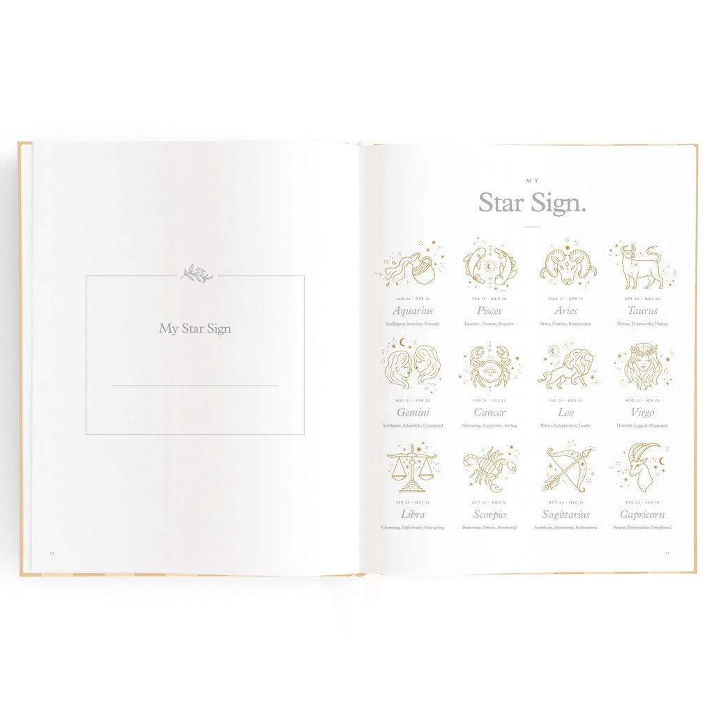 Baby Book Coffee Stripe - SECONDS