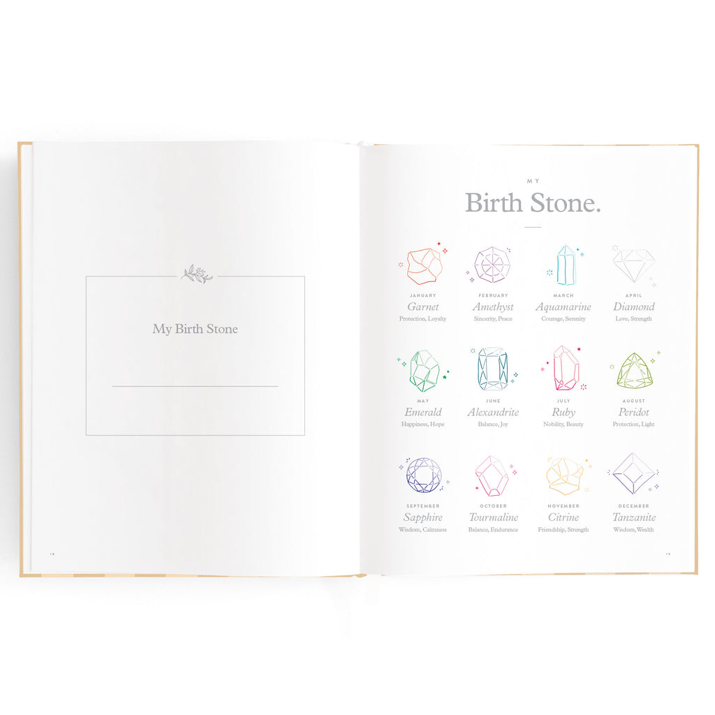 Baby Book Coffee Stripe - SECONDS