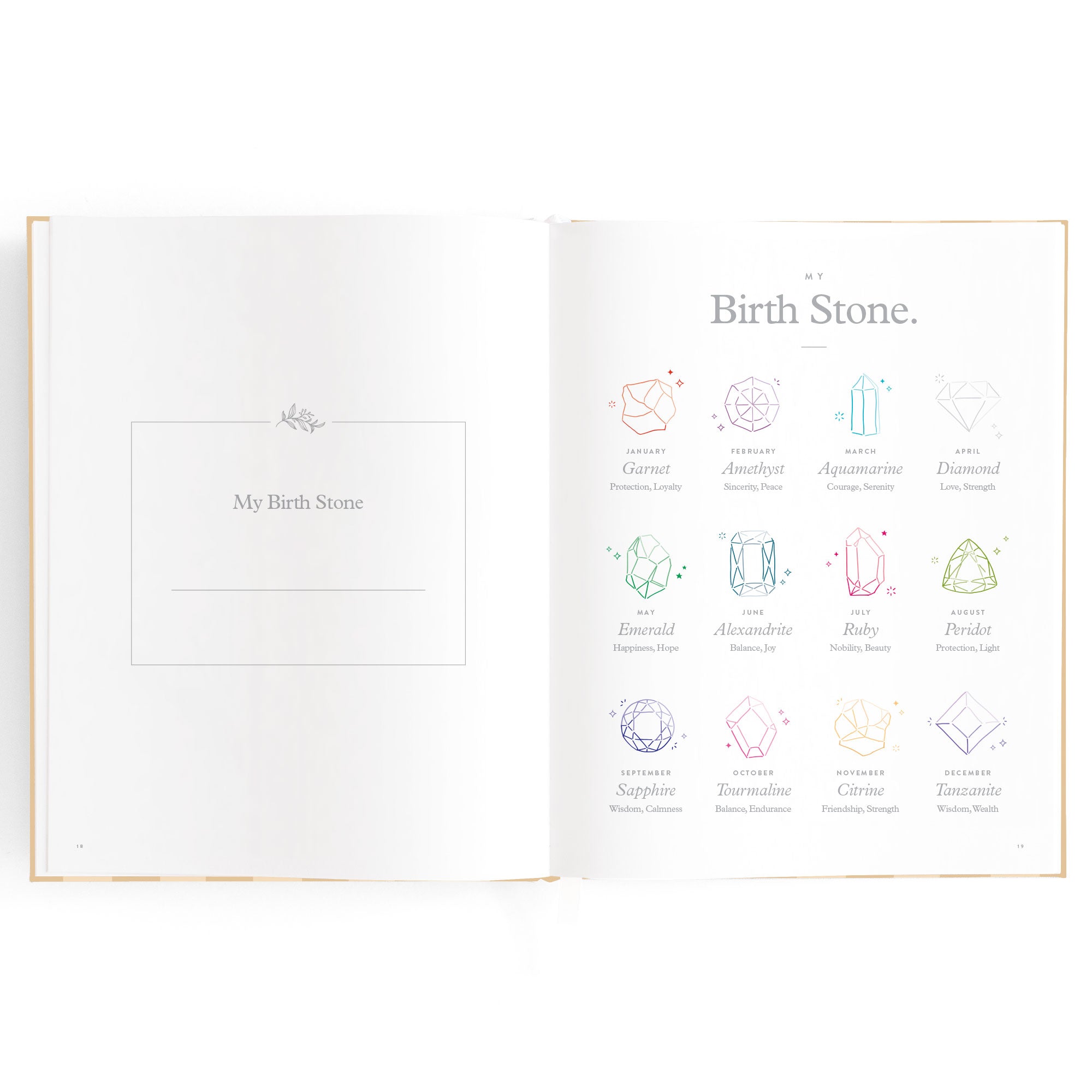 Baby Book Coffee Stripe - SECONDS