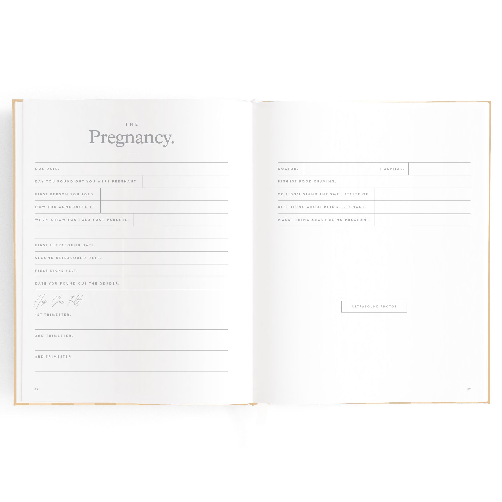 Baby Book Coffee Stripe - SECONDS