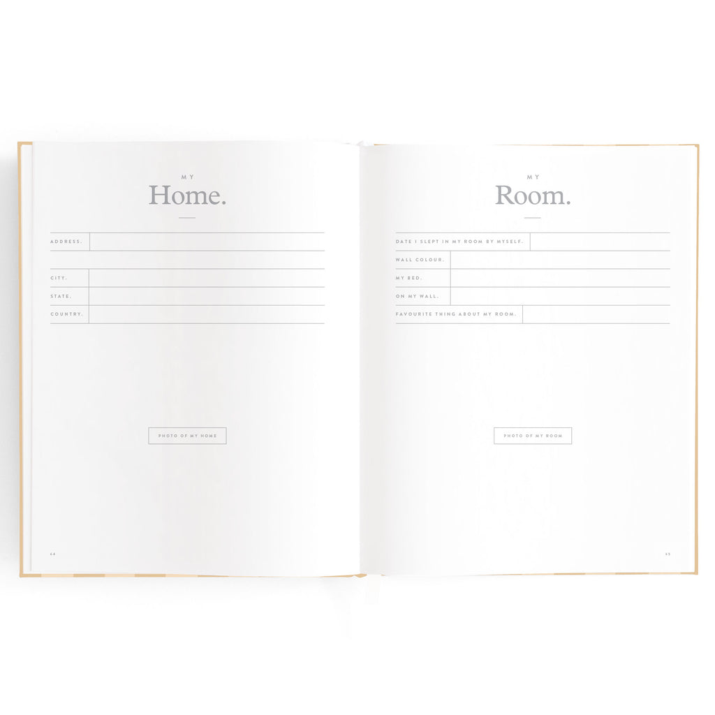 Baby Book Coffee Stripe - SECONDS