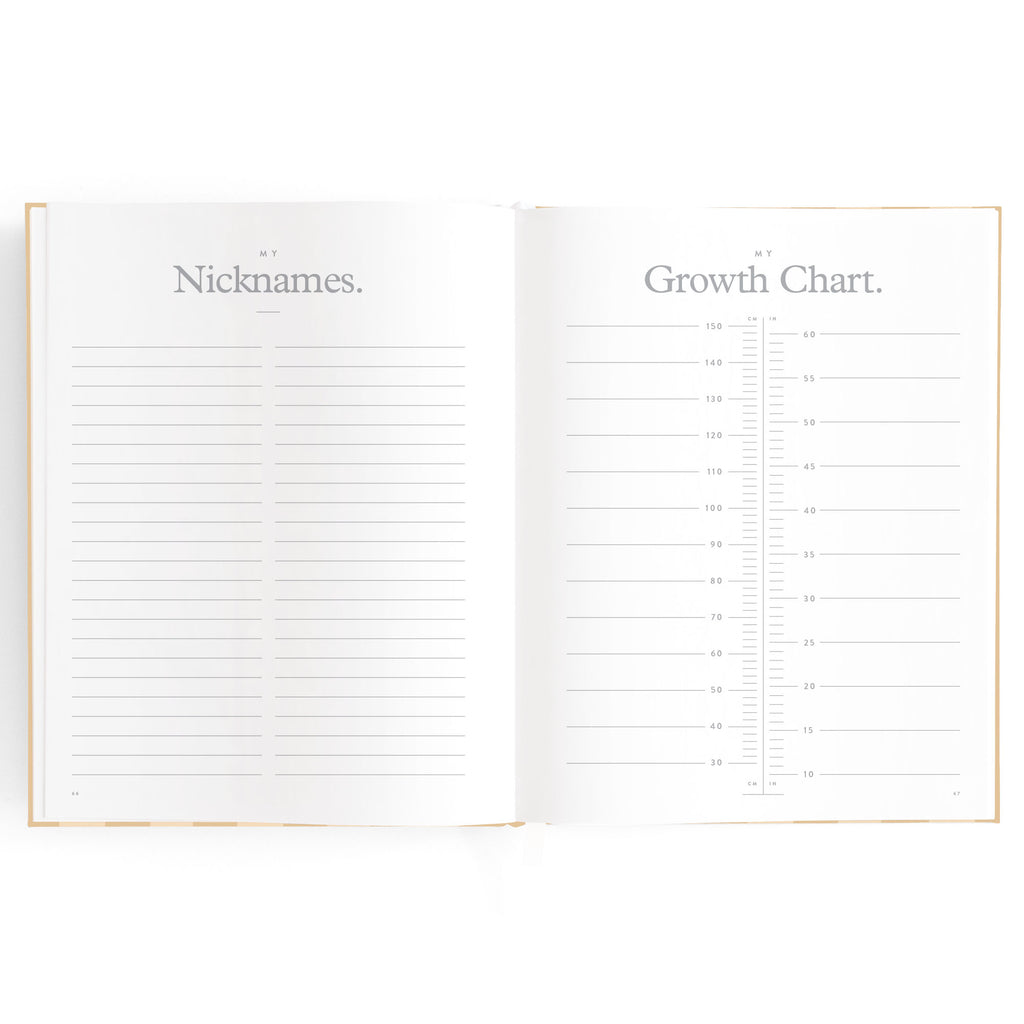 Baby Book Coffee Stripe - SECONDS