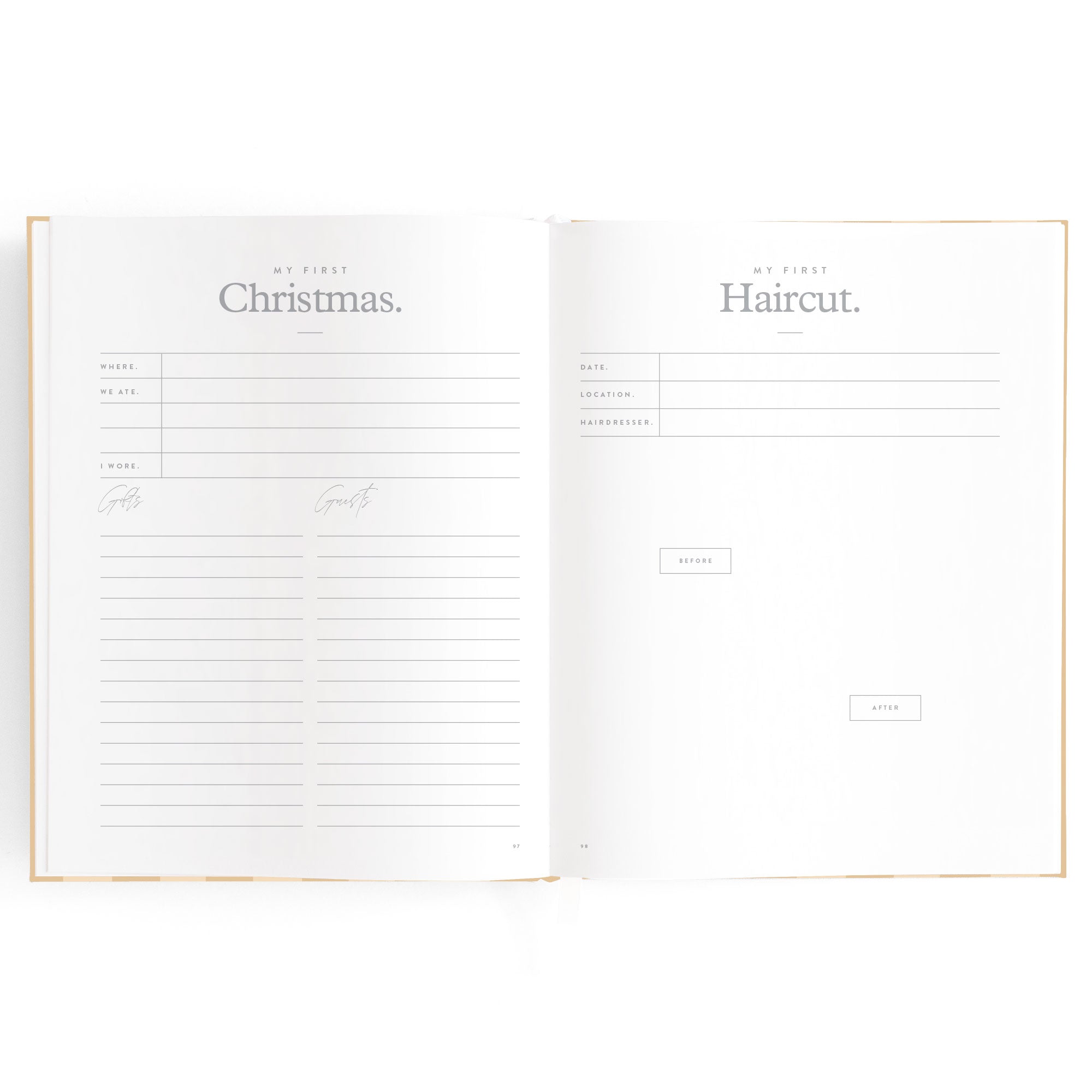 Baby Book Coffee Stripe - SECONDS