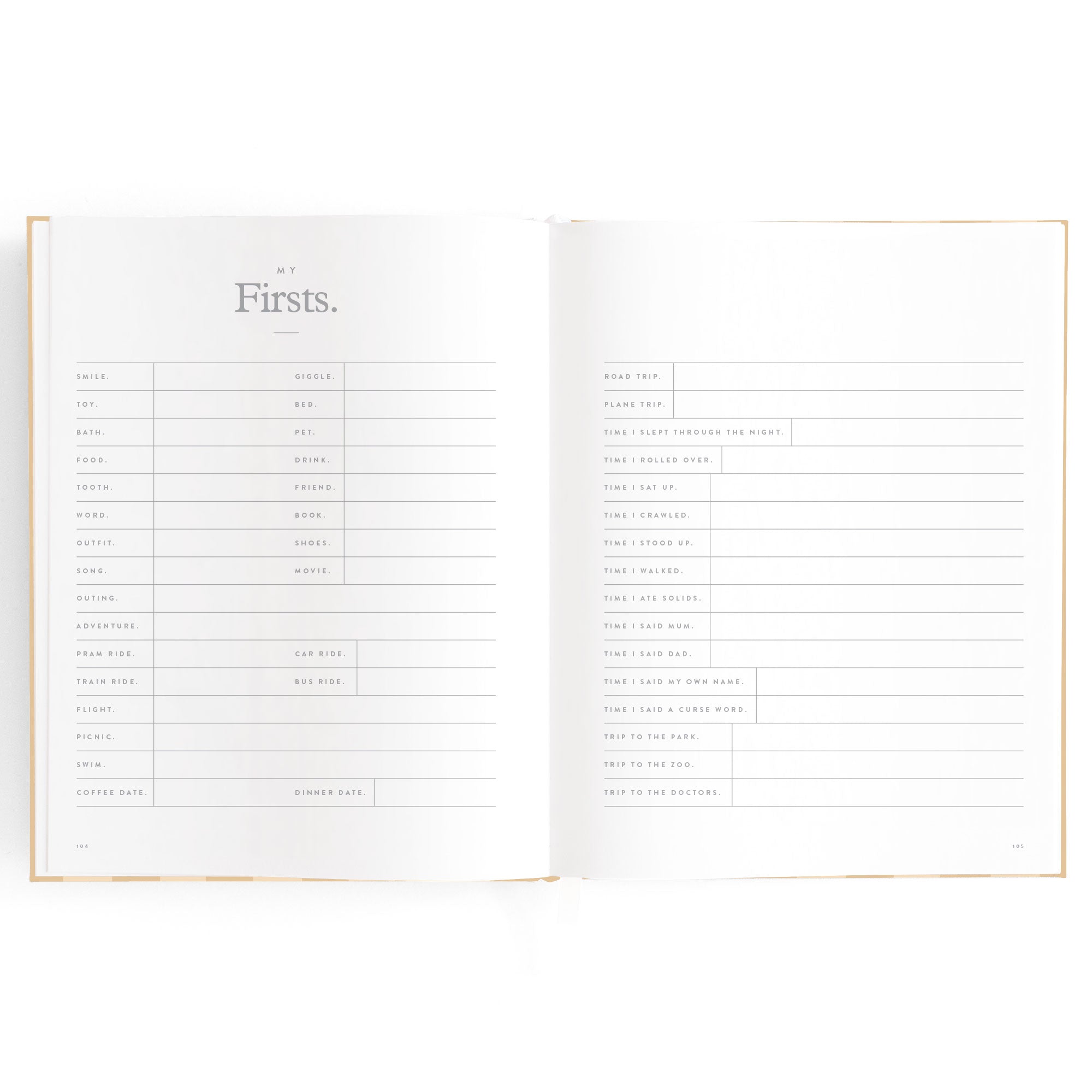 Baby Book Coffee Stripe - SECONDS