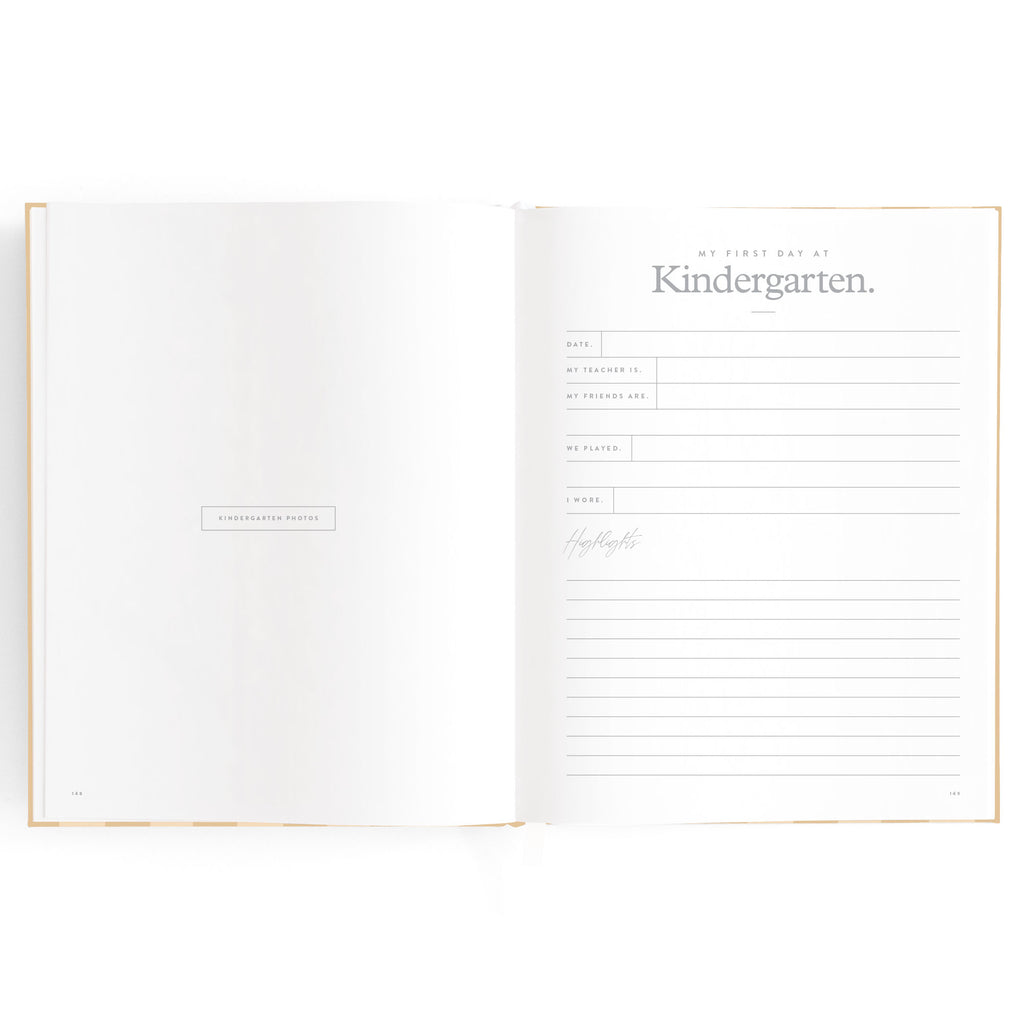 Baby Book Coffee Stripe - SECONDS