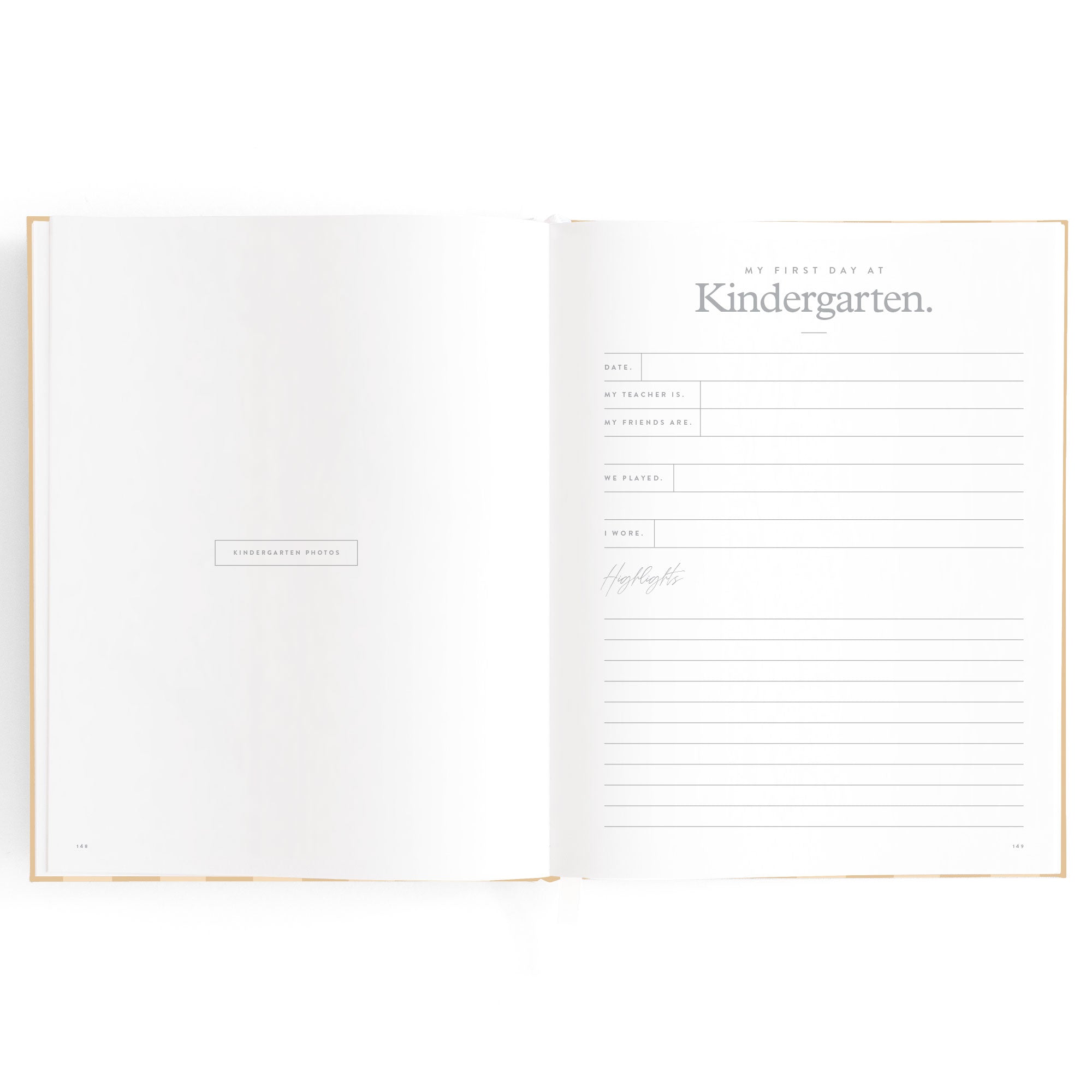 Baby Book Coffee Stripe - SECONDS