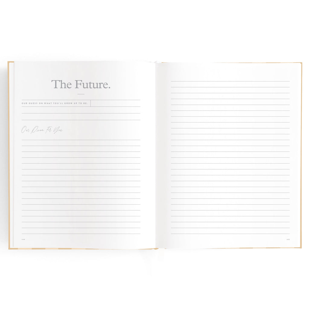 Baby Book Coffee Stripe - SECONDS