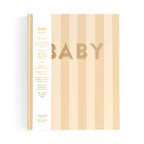 Baby Book Coffee Stripe - SECONDS