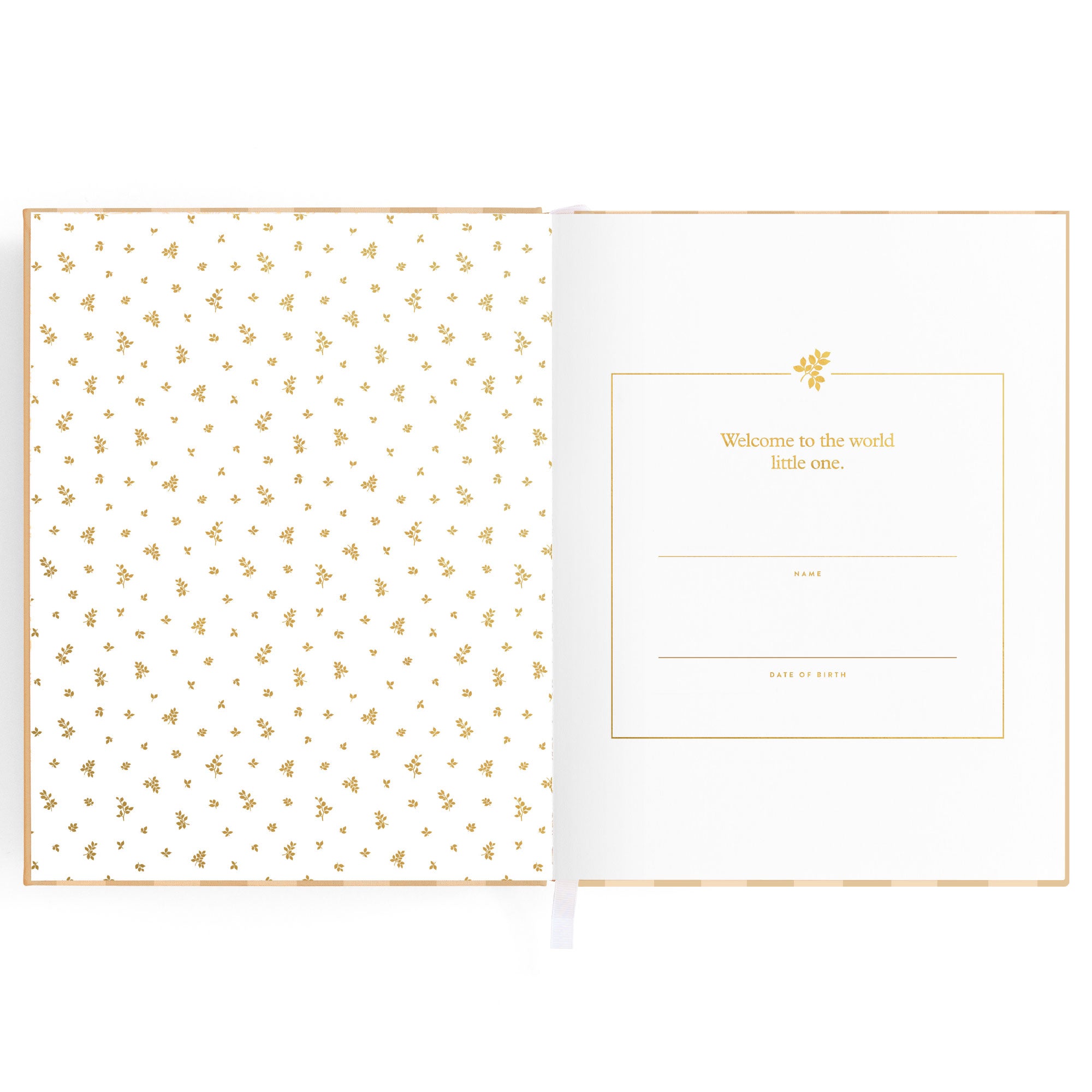 Baby Book Coffee Stripe - SECONDS