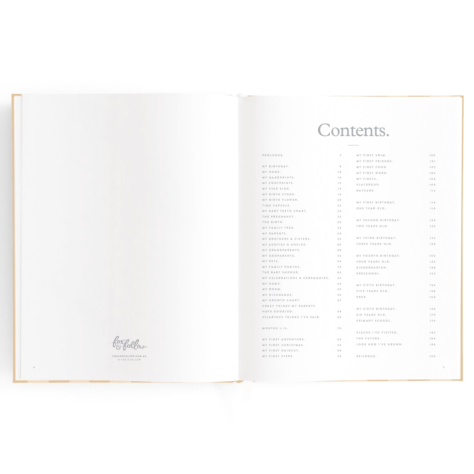 Baby Book Coffee Stripe - SECONDS