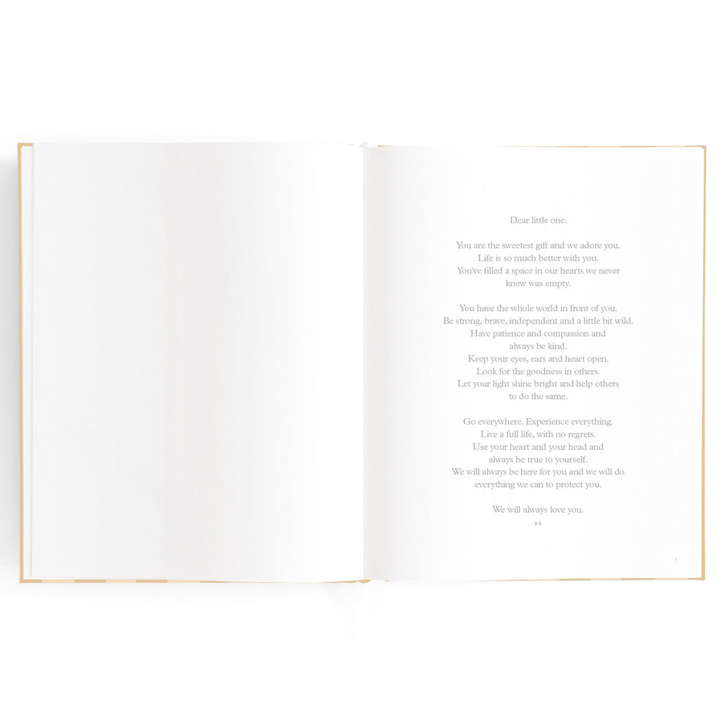 Baby Book Coffee Stripe - SECONDS