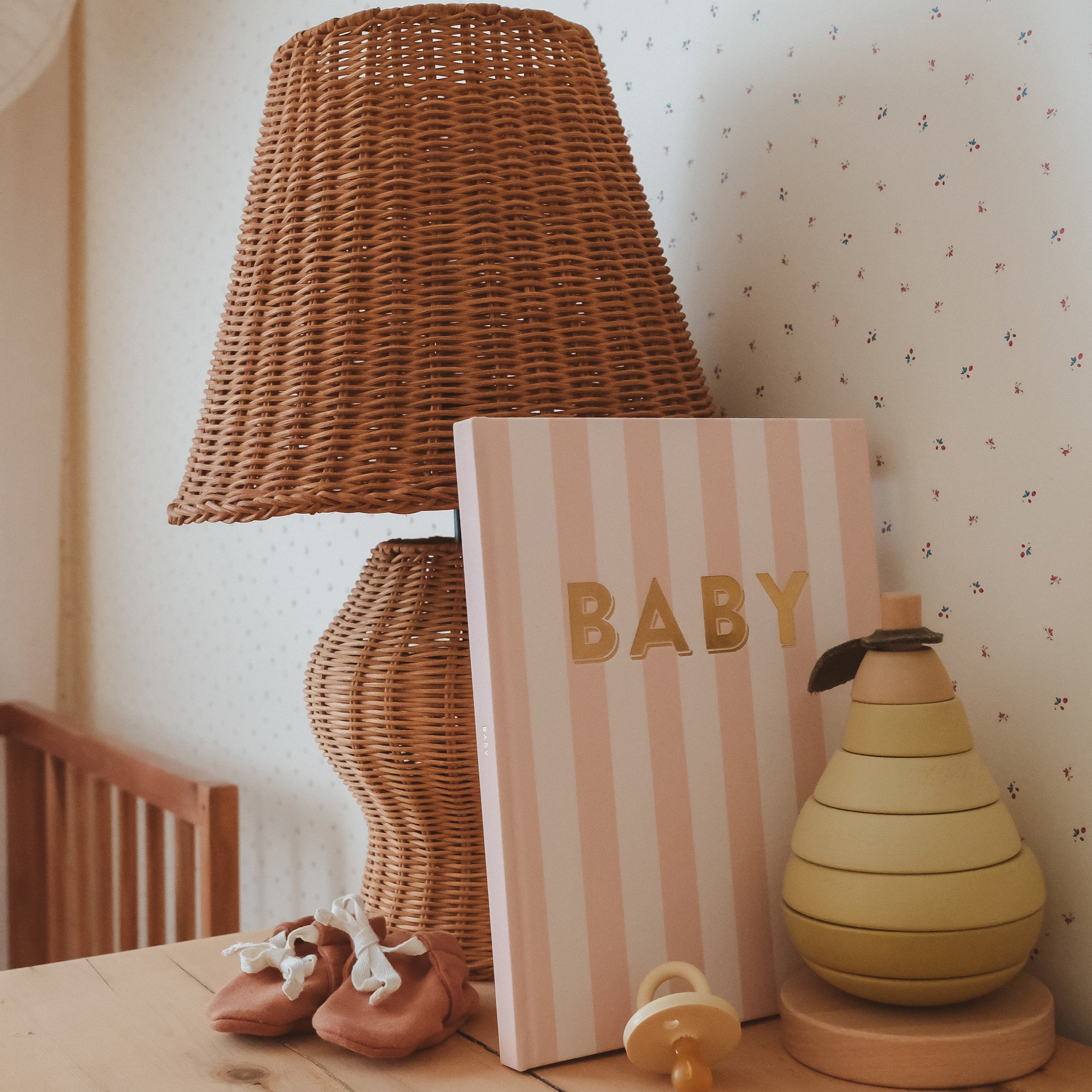 Baby Book Coffee Stripe - SECONDS