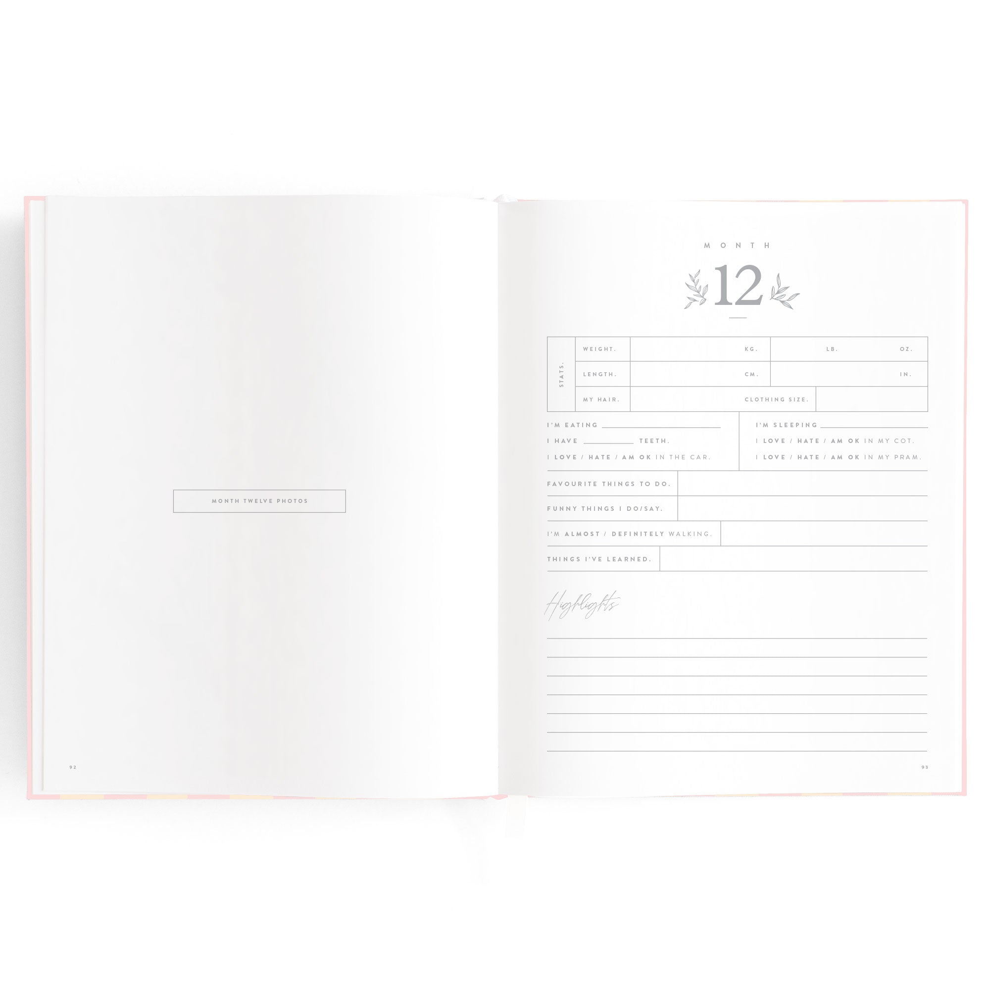 Baby Book Petal Stripe - 3rd Edition - PRE-ORDER (MAY)