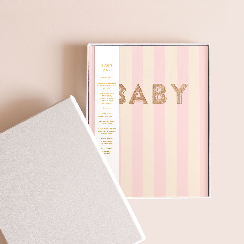 Baby Book Petal Stripe Boxed - 3rd Edition - PRE-ORDER (MAY)