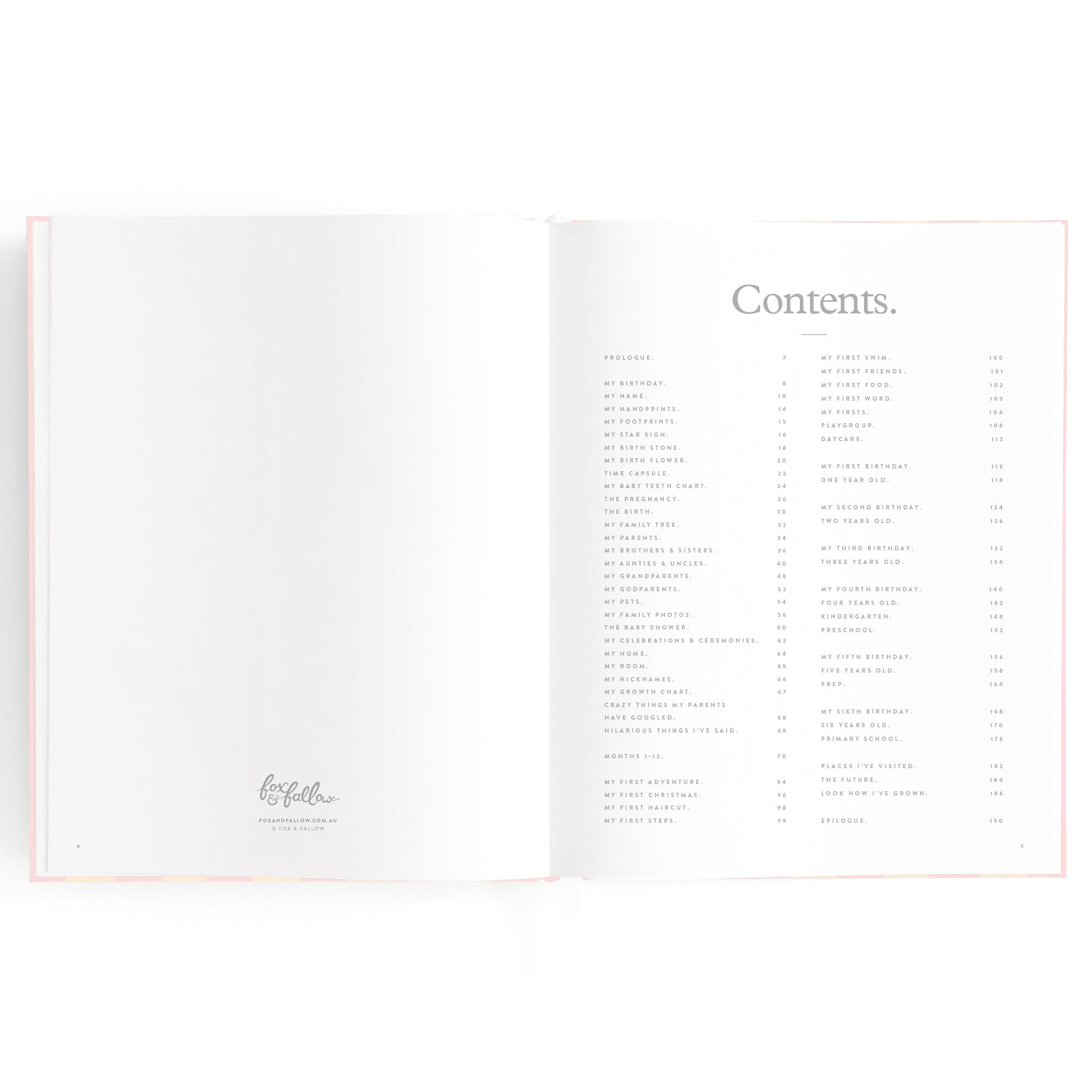 Baby Book Petal Stripe - SECONDS