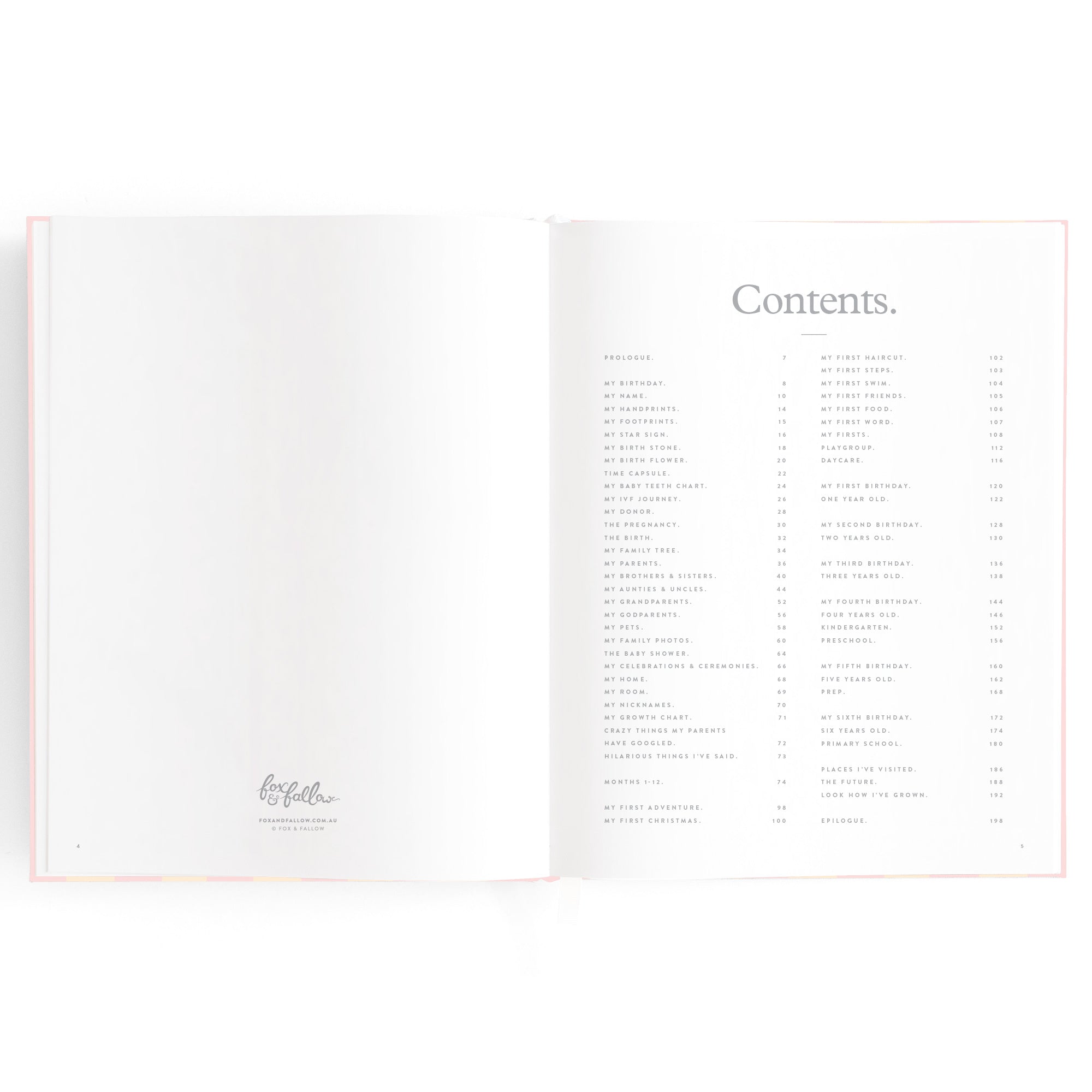 Baby Book Forest Friends Peony - 3rd Edition - PRE-ORDER (MARCH)