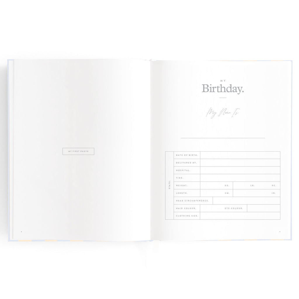Baby Book Cloud Stripe Boxed - 3rd Edition - PRE-ORDER (MAY)