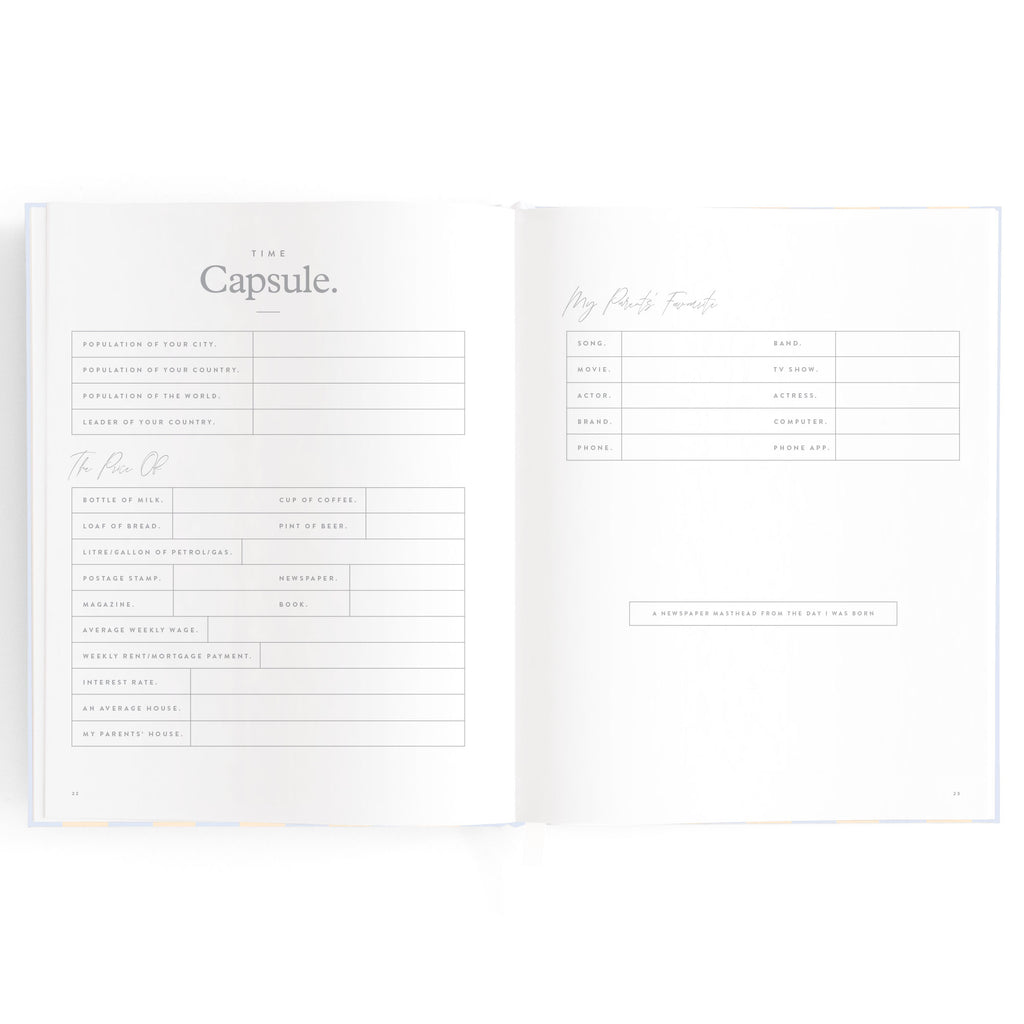 Baby Book Cloud Stripe Boxed - 3rd Edition - PRE-ORDER (MAY)