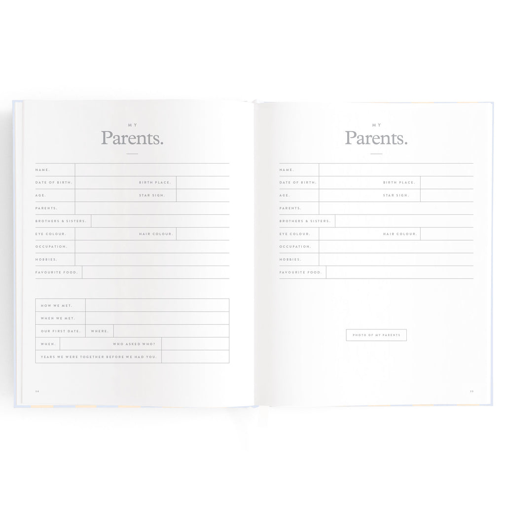 Baby Book Cloud Stripe Boxed - 3rd Edition - PRE-ORDER (MAY)