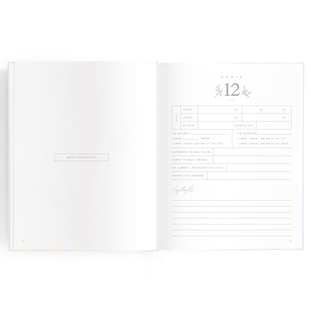 Baby Book Cloud Stripe - 3rd Edition - PRE-ORDER (MAY)