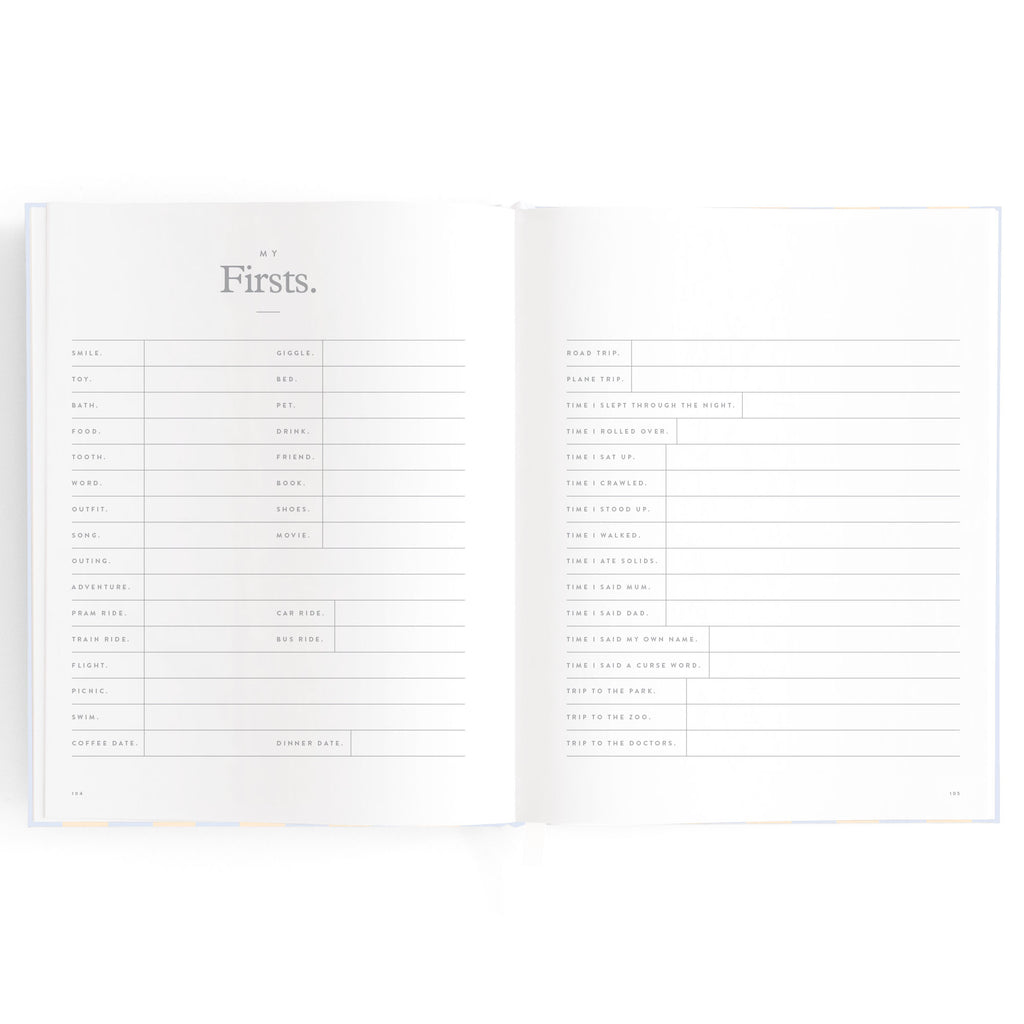 Baby Book Cloud Stripe - 3rd Edition - PRE-ORDER (MAY)