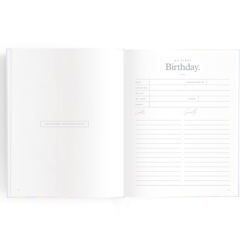 Baby Book Cloud Stripe - 3rd Edition - PRE-ORDER (MAY)