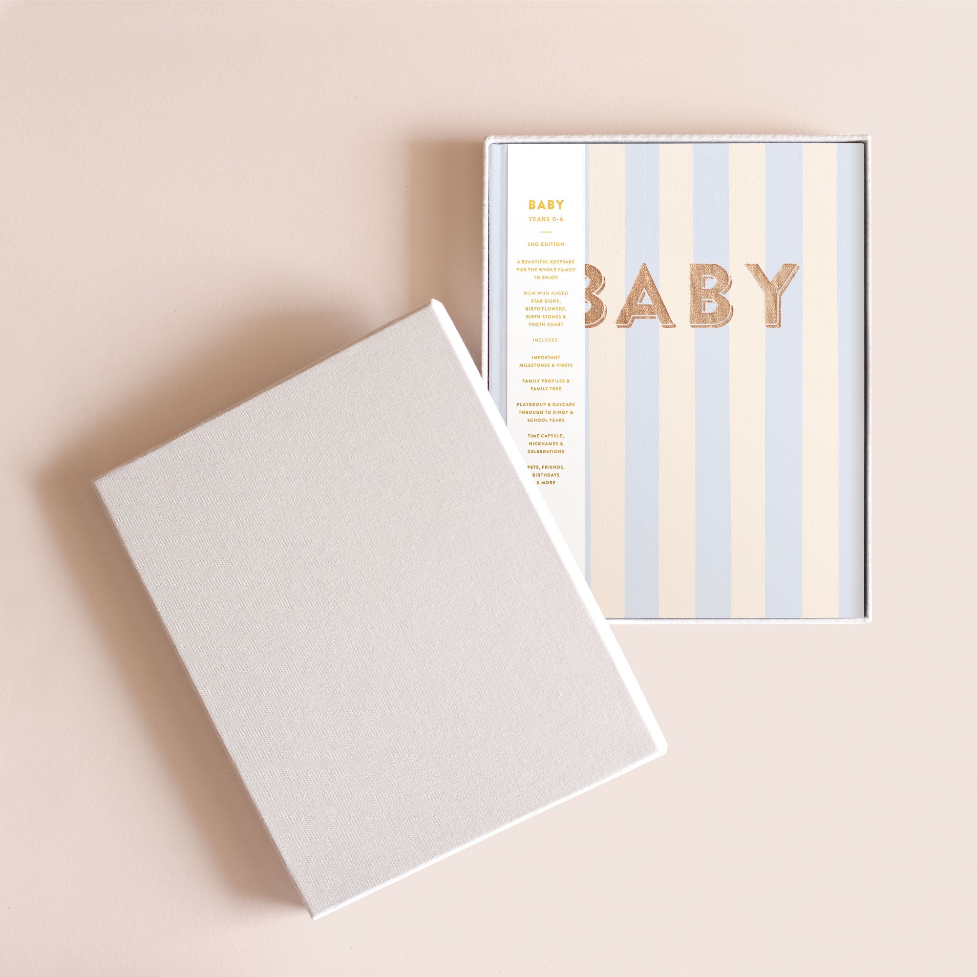Baby Book Cloud Stripe Boxed - 3rd Edition - PRE-ORDER (MAY)