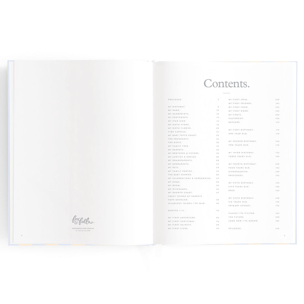 Baby Book Cloud Stripe Boxed - 3rd Edition - PRE-ORDER (MAY)