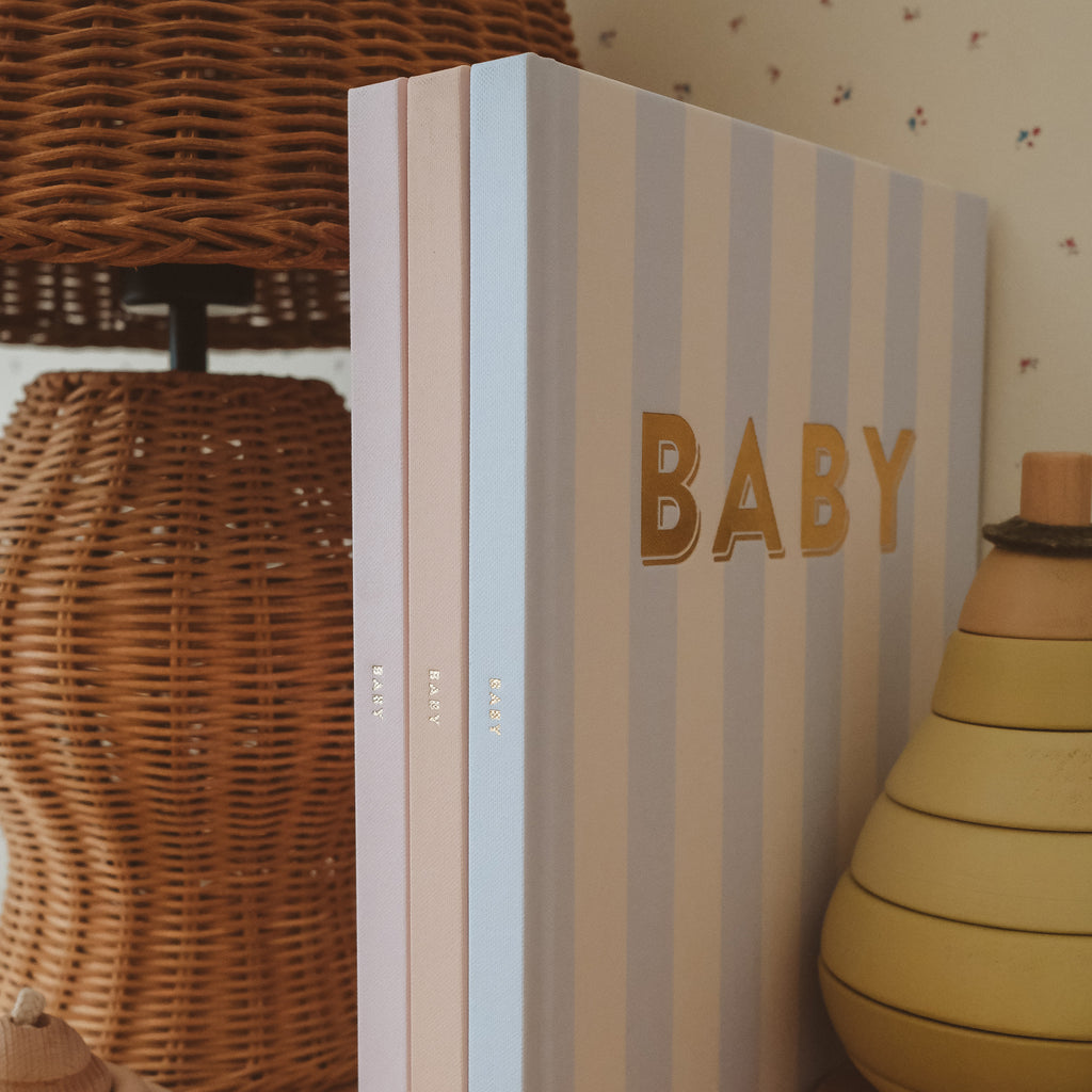 Baby Book Cloud Stripe Boxed - 3rd Edition - PRE-ORDER (MAY)