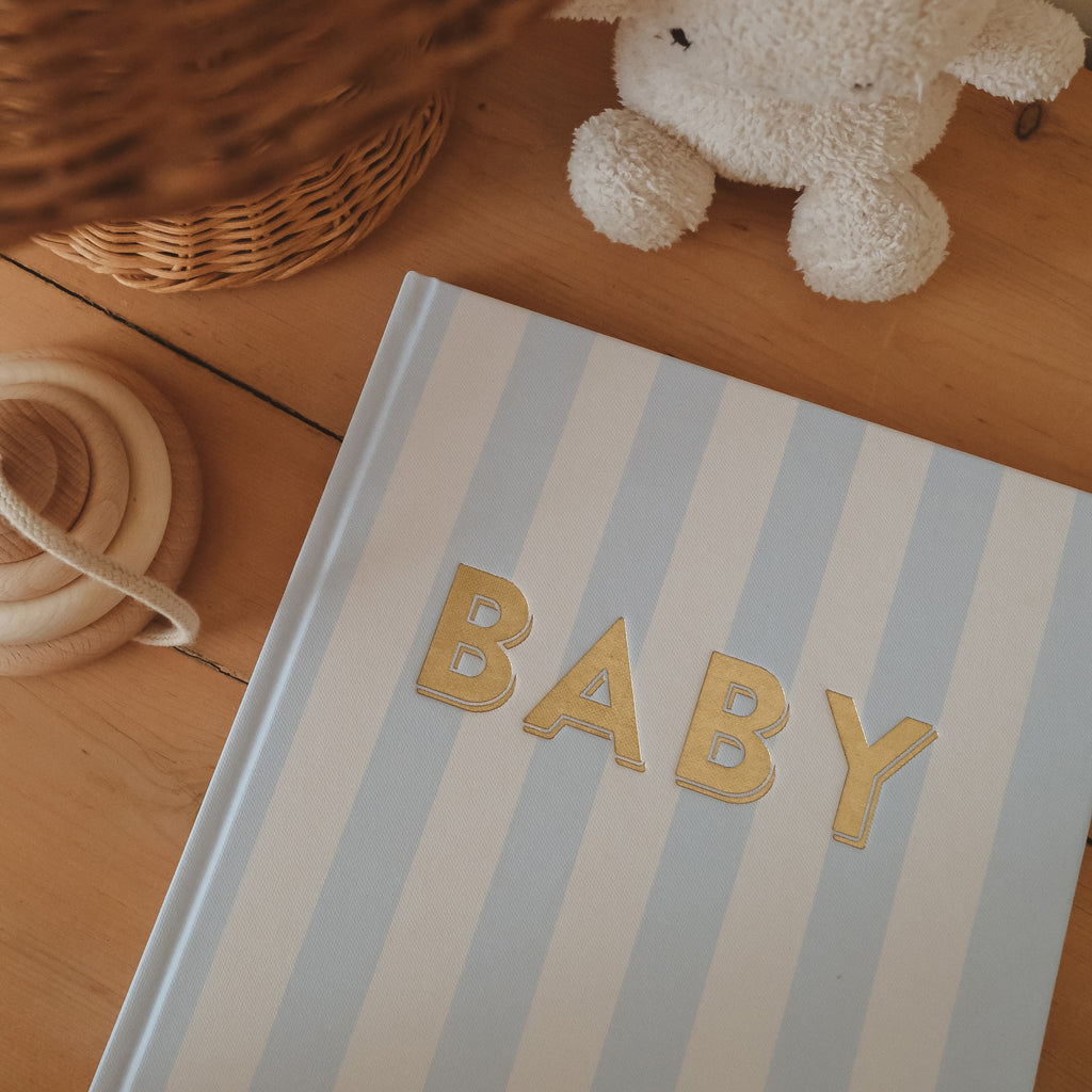 Baby Book Cloud Stripe Boxed - 3rd Edition - PRE-ORDER (MAY)