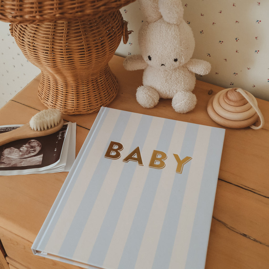 Baby Book Cloud Stripe Boxed - 3rd Edition - PRE-ORDER (MAY)