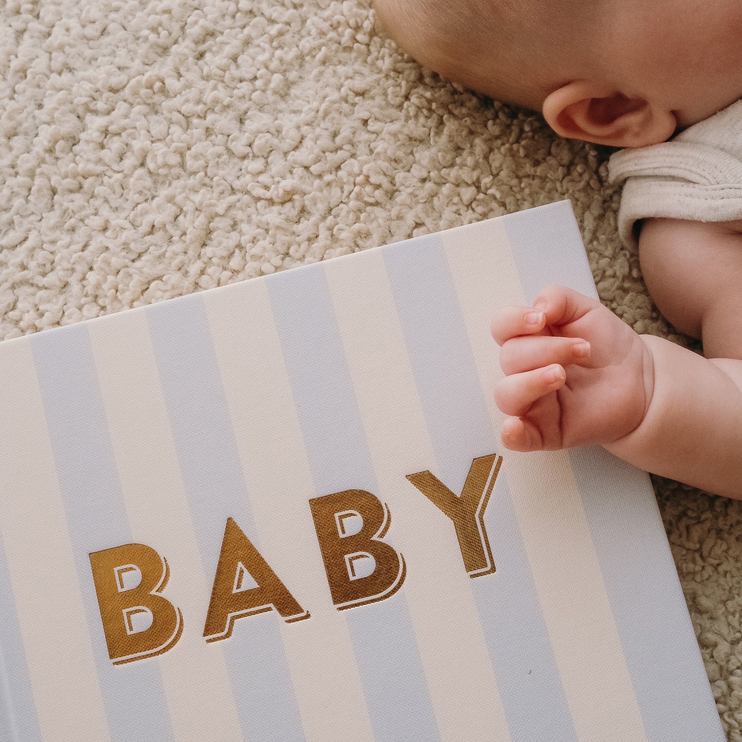 Baby Book Cloud Stripe Boxed - 3rd Edition - PRE-ORDER (MAY)