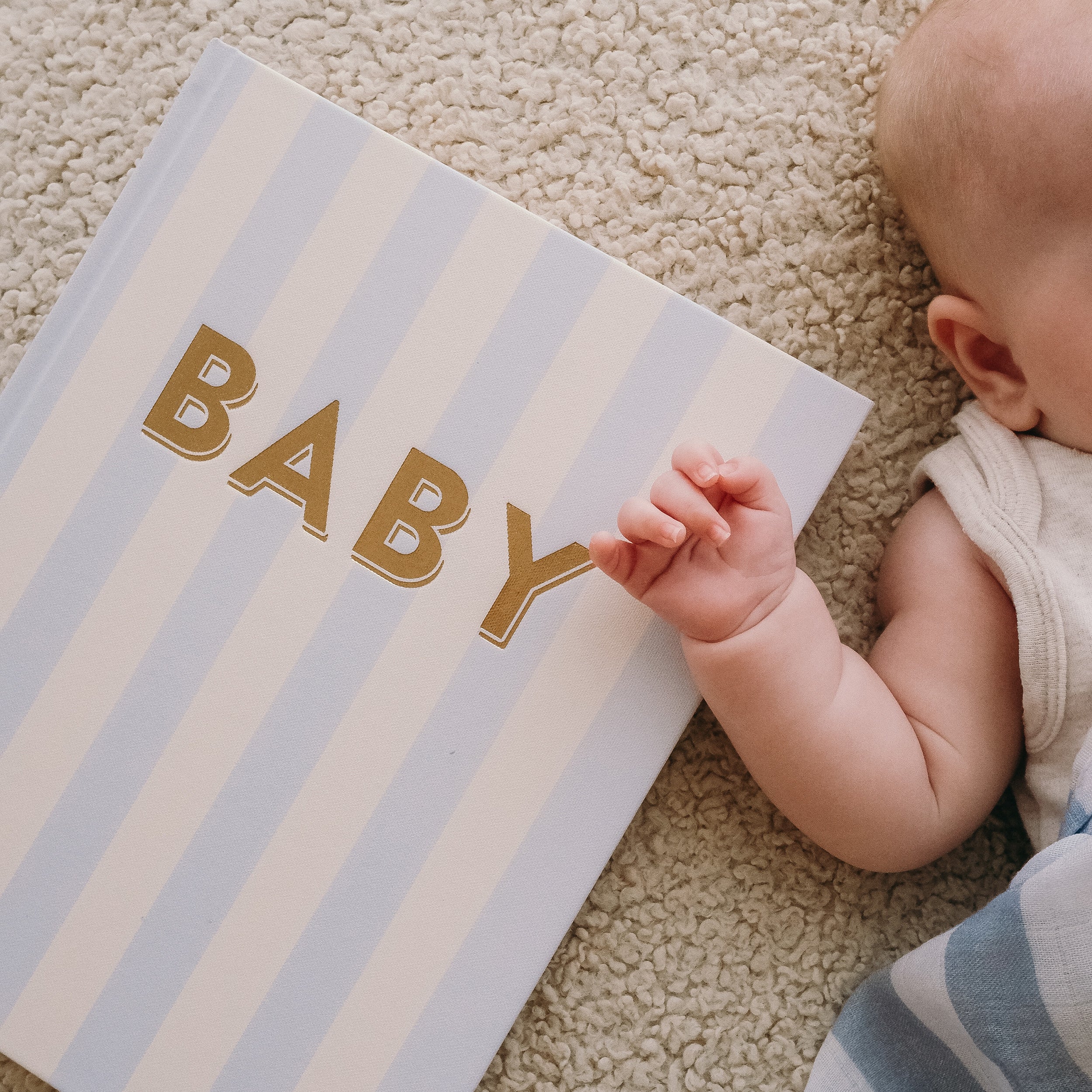 Baby Book Cloud Stripe Boxed - 3rd Edition - PRE-ORDER (MAY)