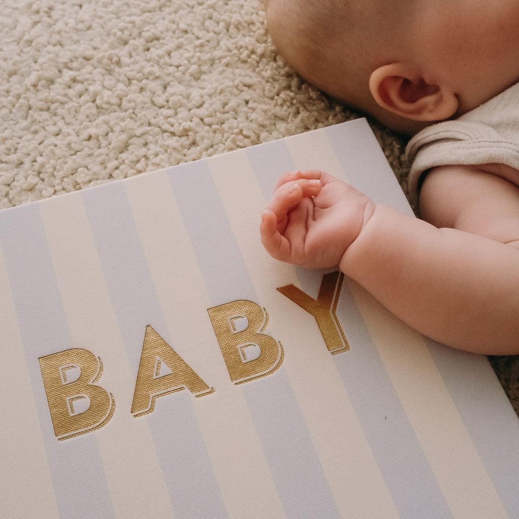 Baby Book Cloud Stripe Boxed - 3rd Edition - PRE-ORDER (MAY)