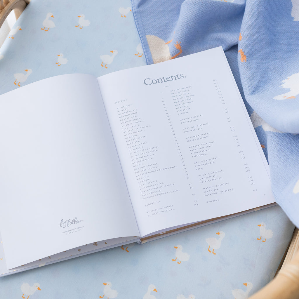 Baby Book Blue Ducks - 3rd Edition - SECONDS