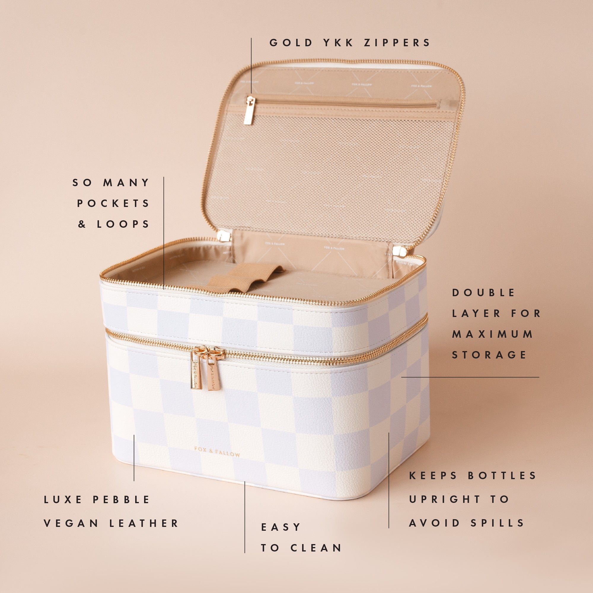 Powder Check Vanity Case - 'The Classic'