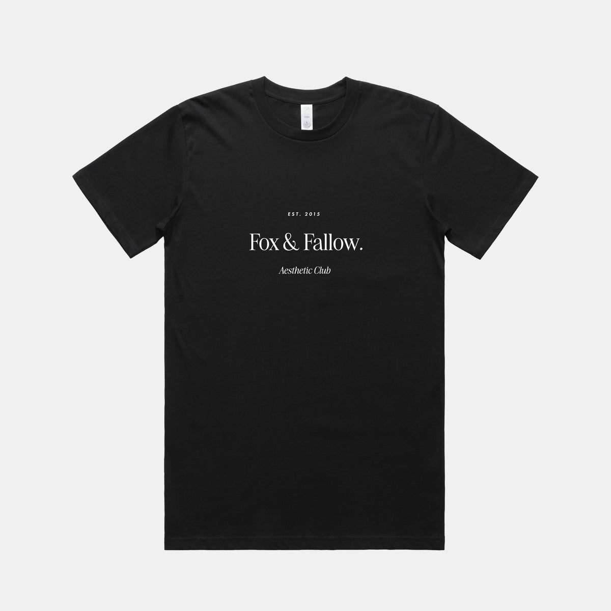 F F Aesthetic Club Classic Tee Black Unisex Fox Fallow f-f-aesthetic-club-classic-tee-black-unisex-fox-fallow