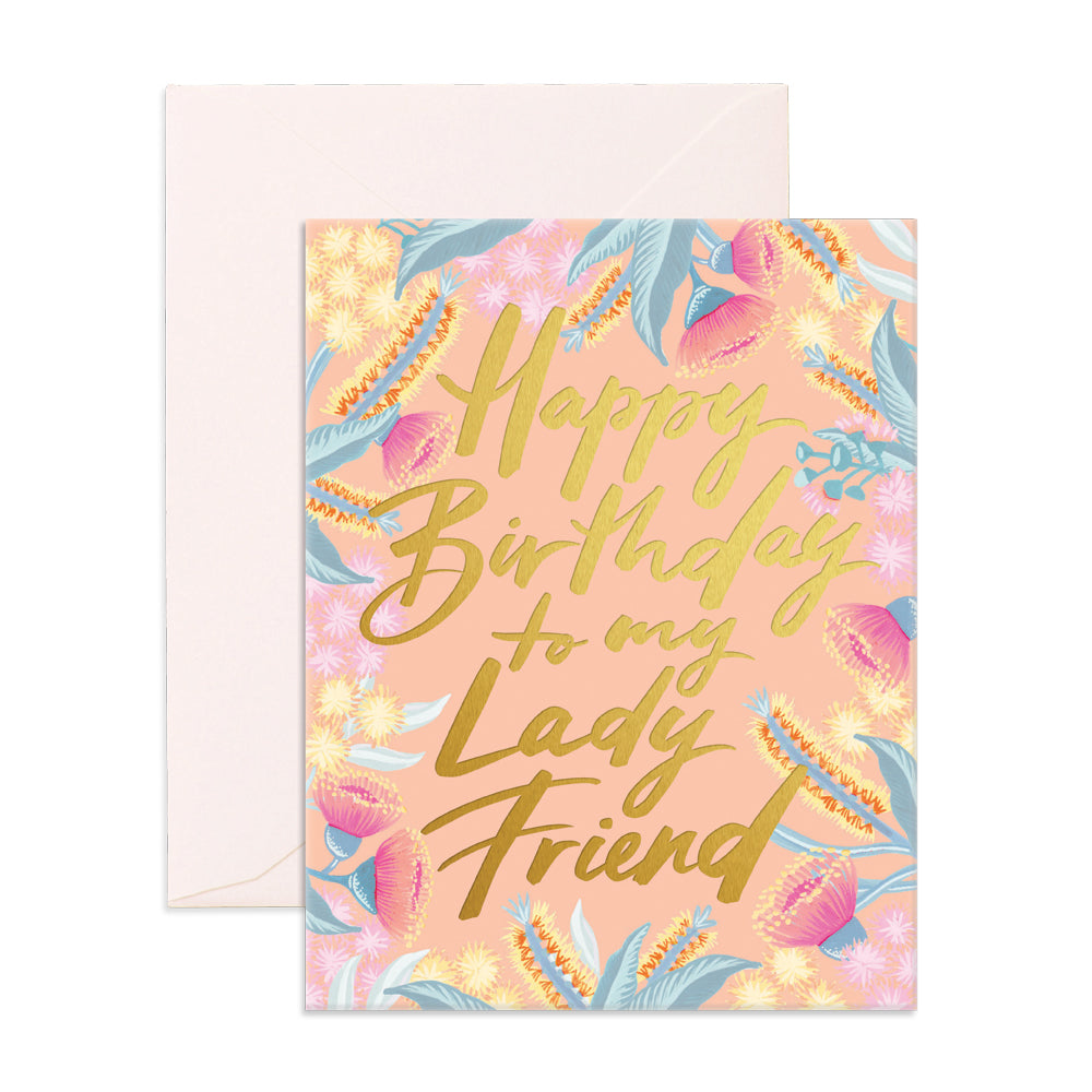 Happy Birthday Lady Friend Greeting Card - LAST CHANCE
