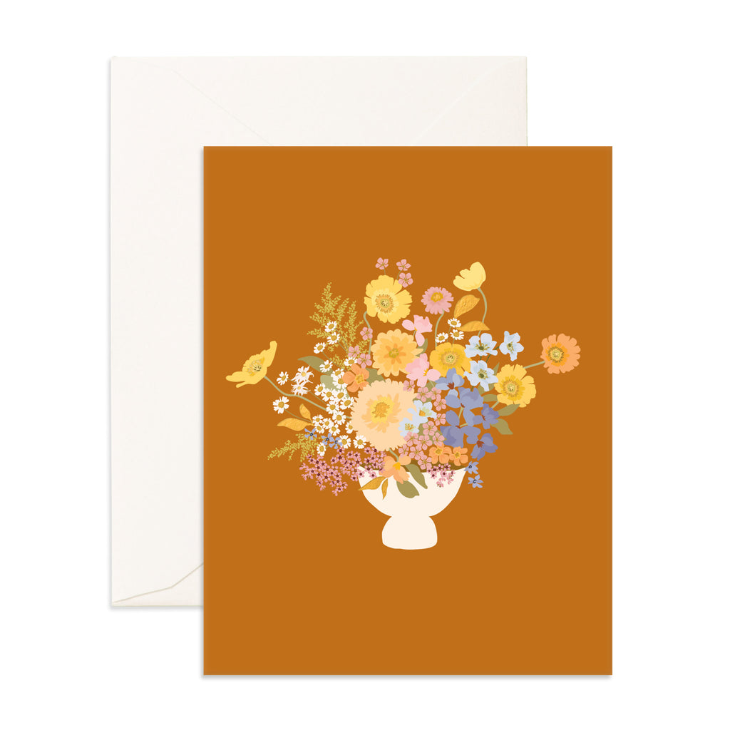 Spring Bouquet Rust Greeting Card Boxed Set