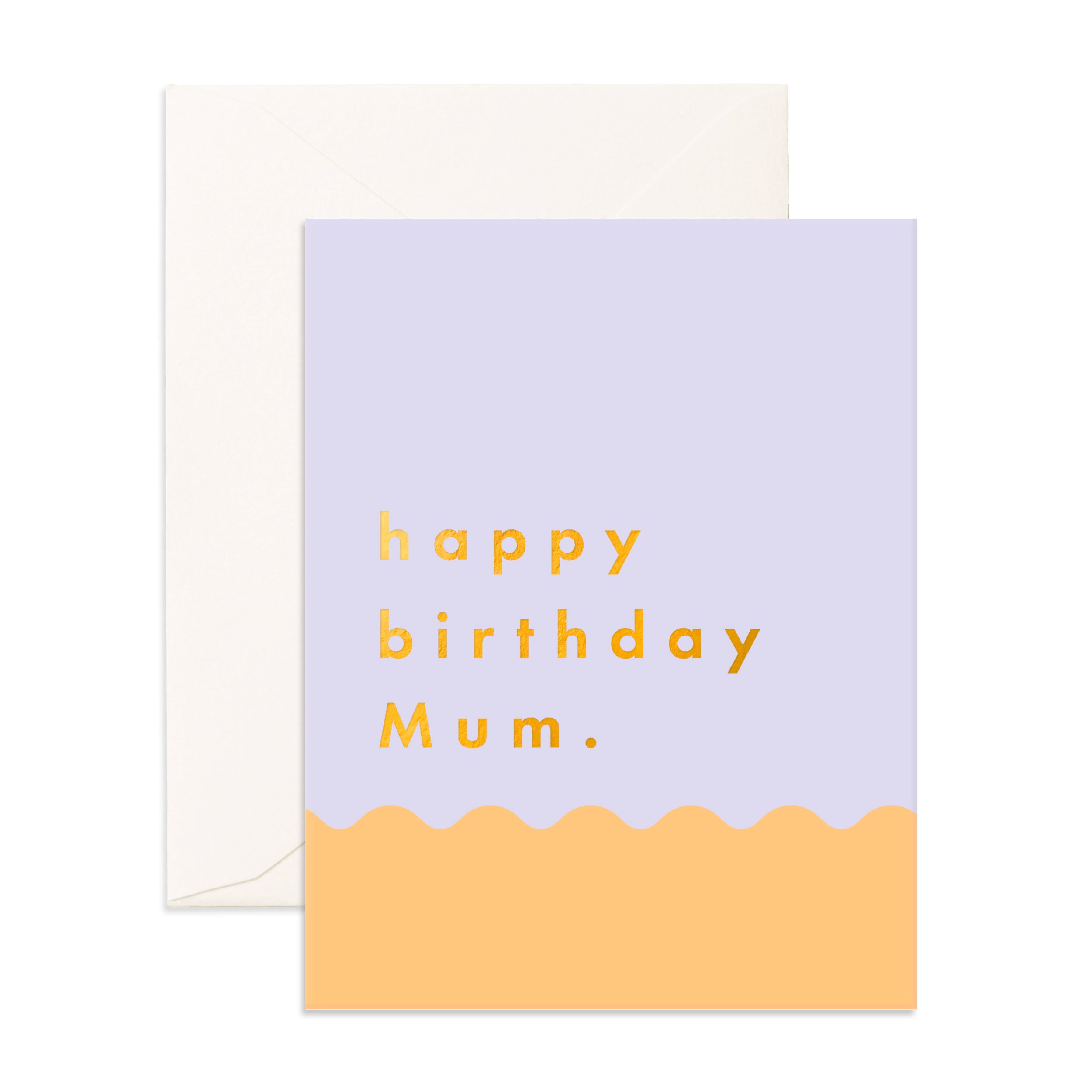 Birthday Mum Lilac Ripple Greeting Card