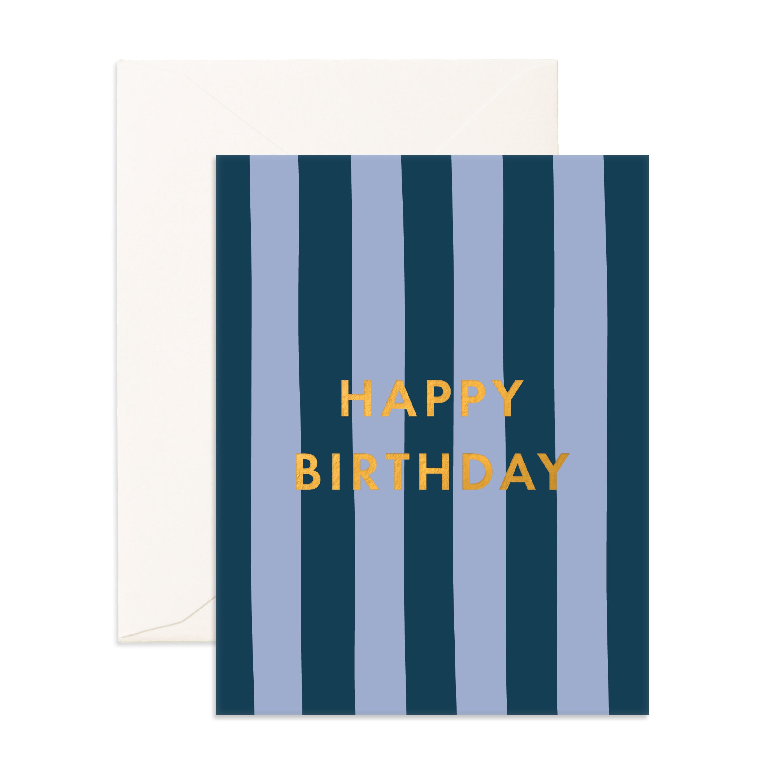 Birthday Navy Stripe Greeting Card - PRE-ORDER (ARRIVING FEB 2026)