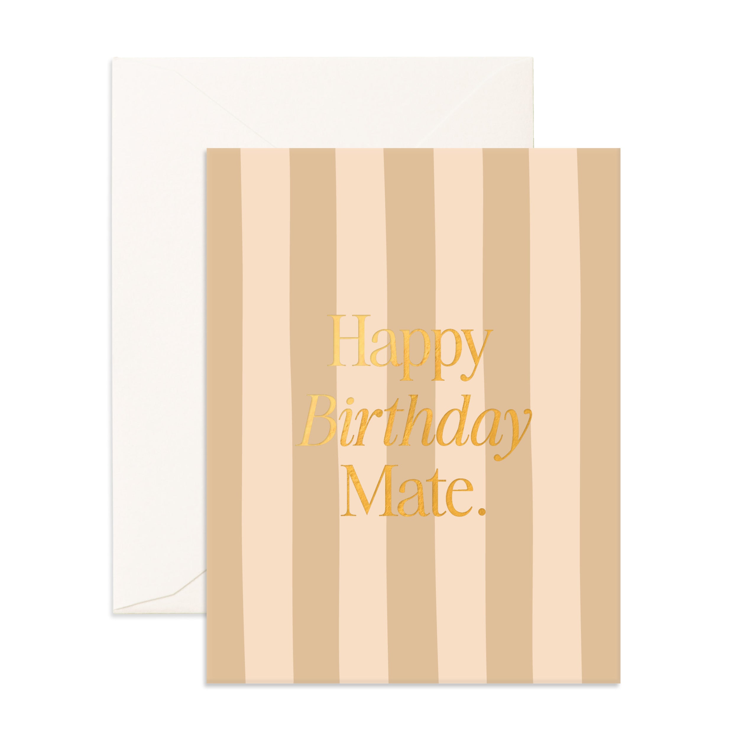Birthday Mate Coffee Stripe Greeting Card