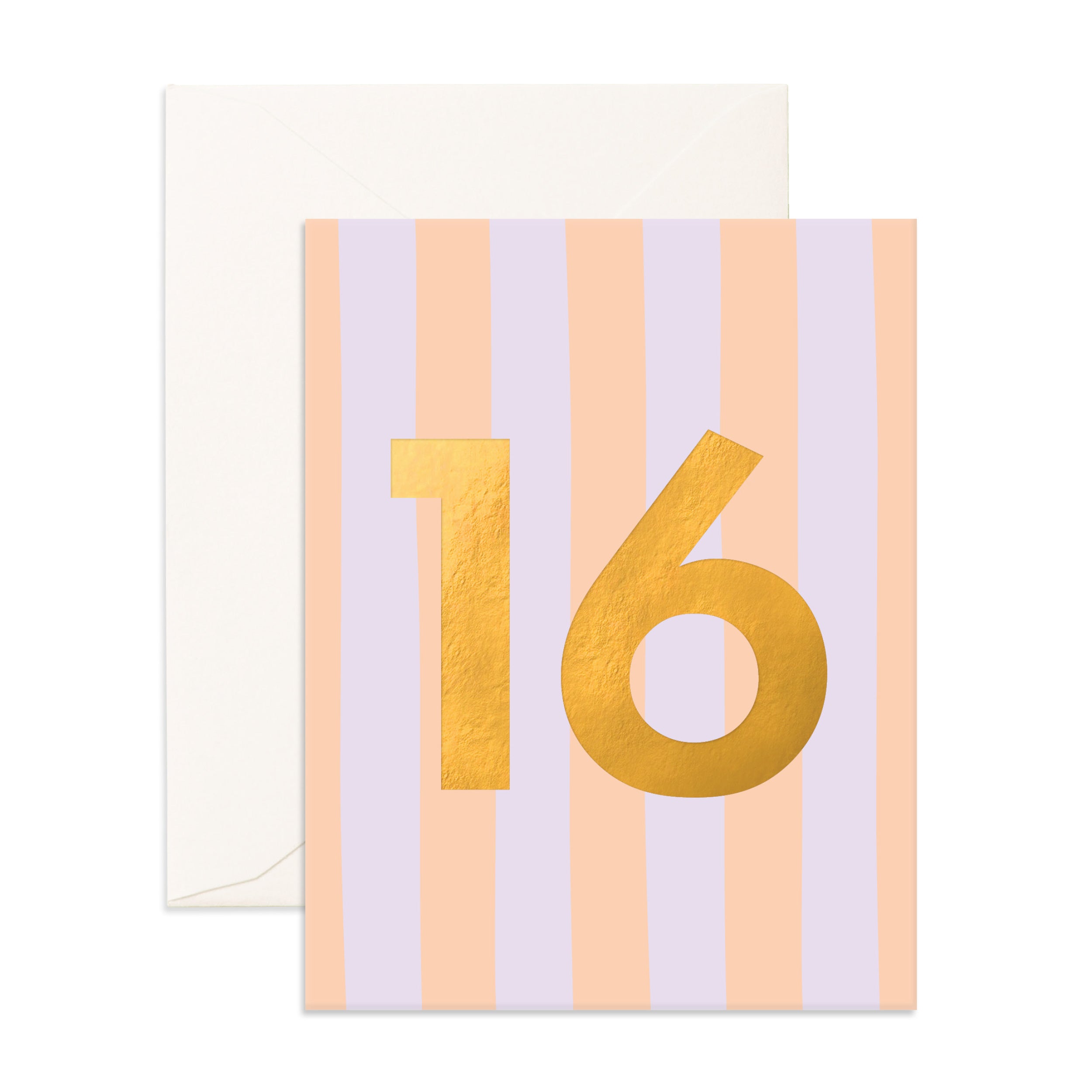 No. 16 Sorbet Stripe Greeting Card