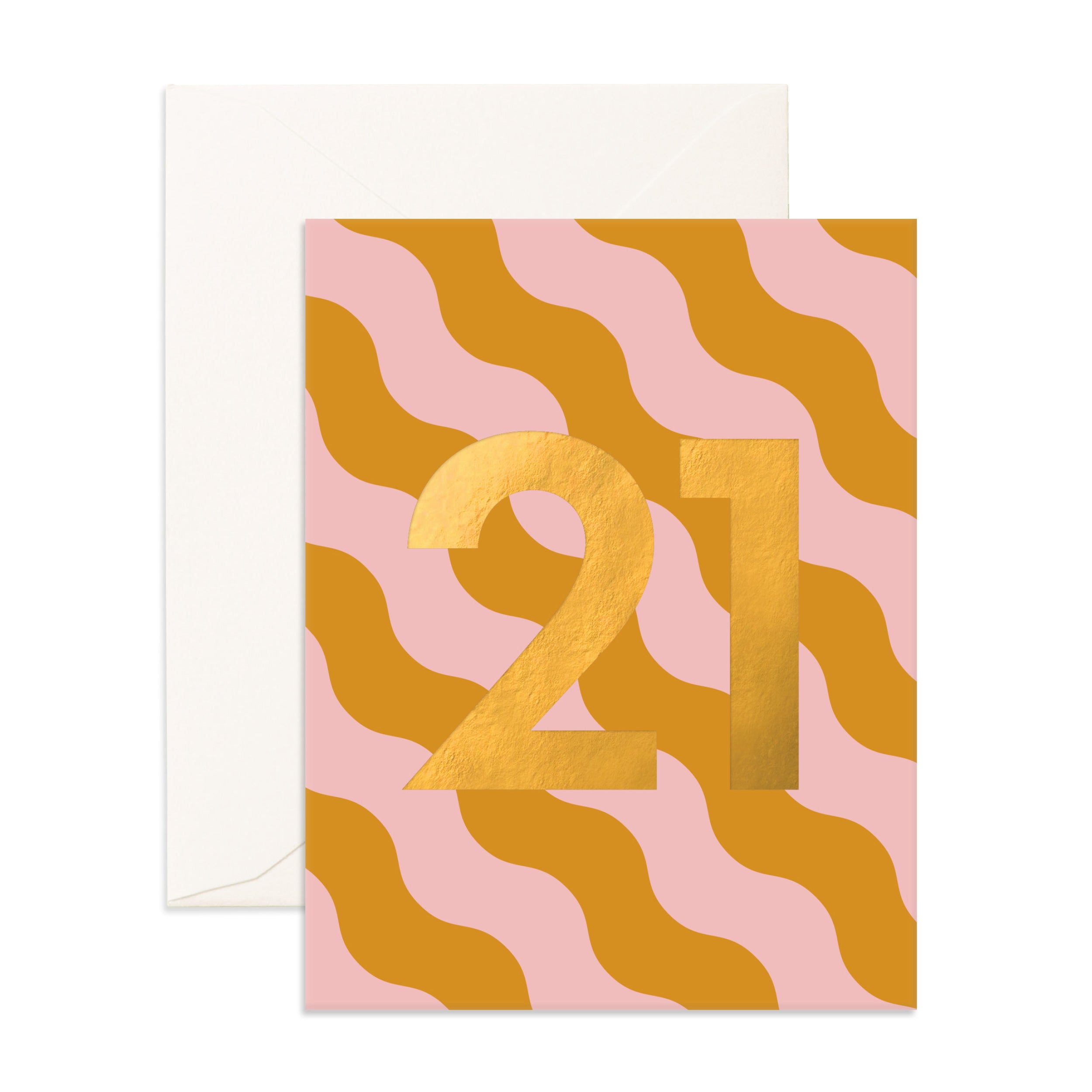 No. 21 Mustard Ripple Greeting Card