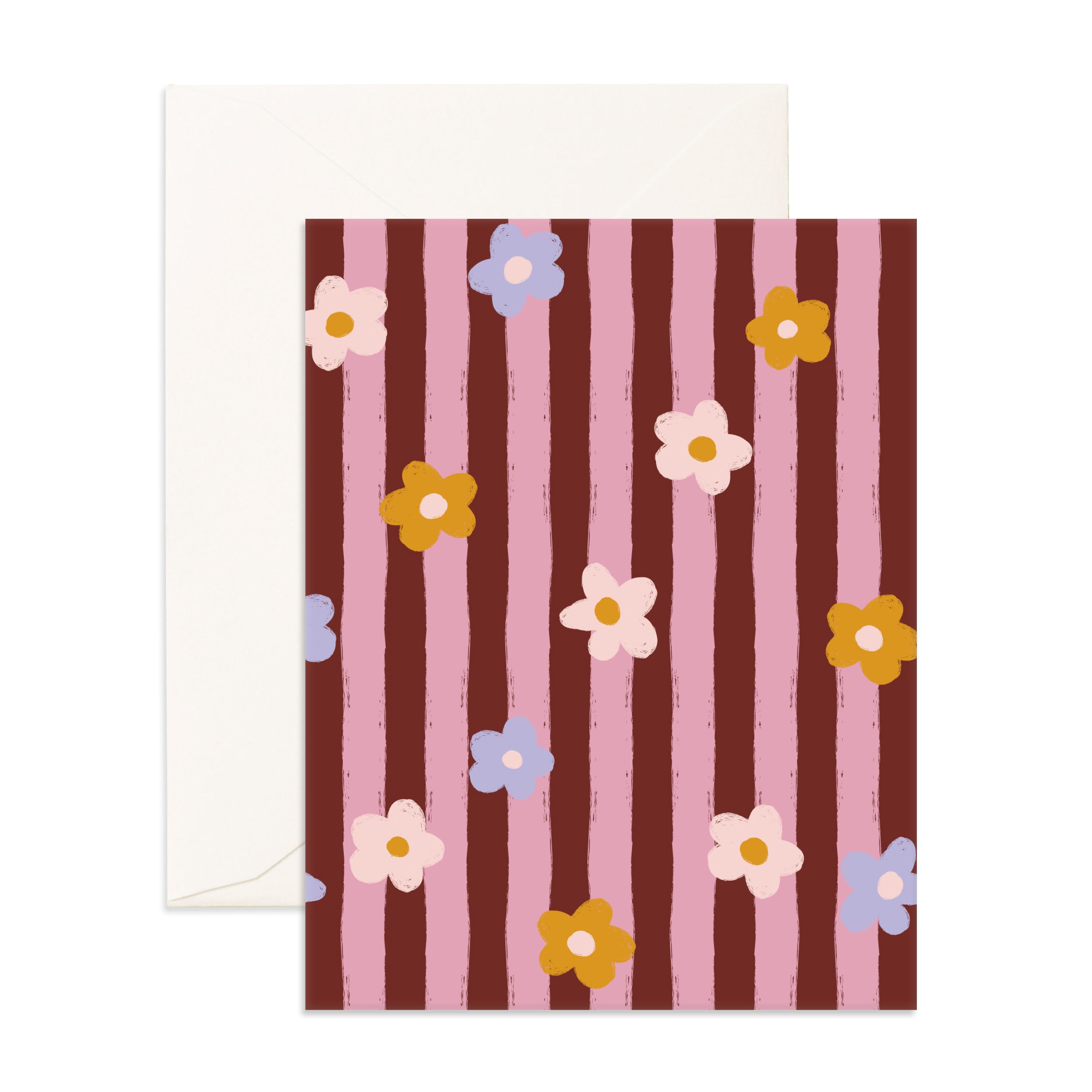 Daisy Stripe Greeting Card - PRE-ORDER (ARRIVING FEB 2026)