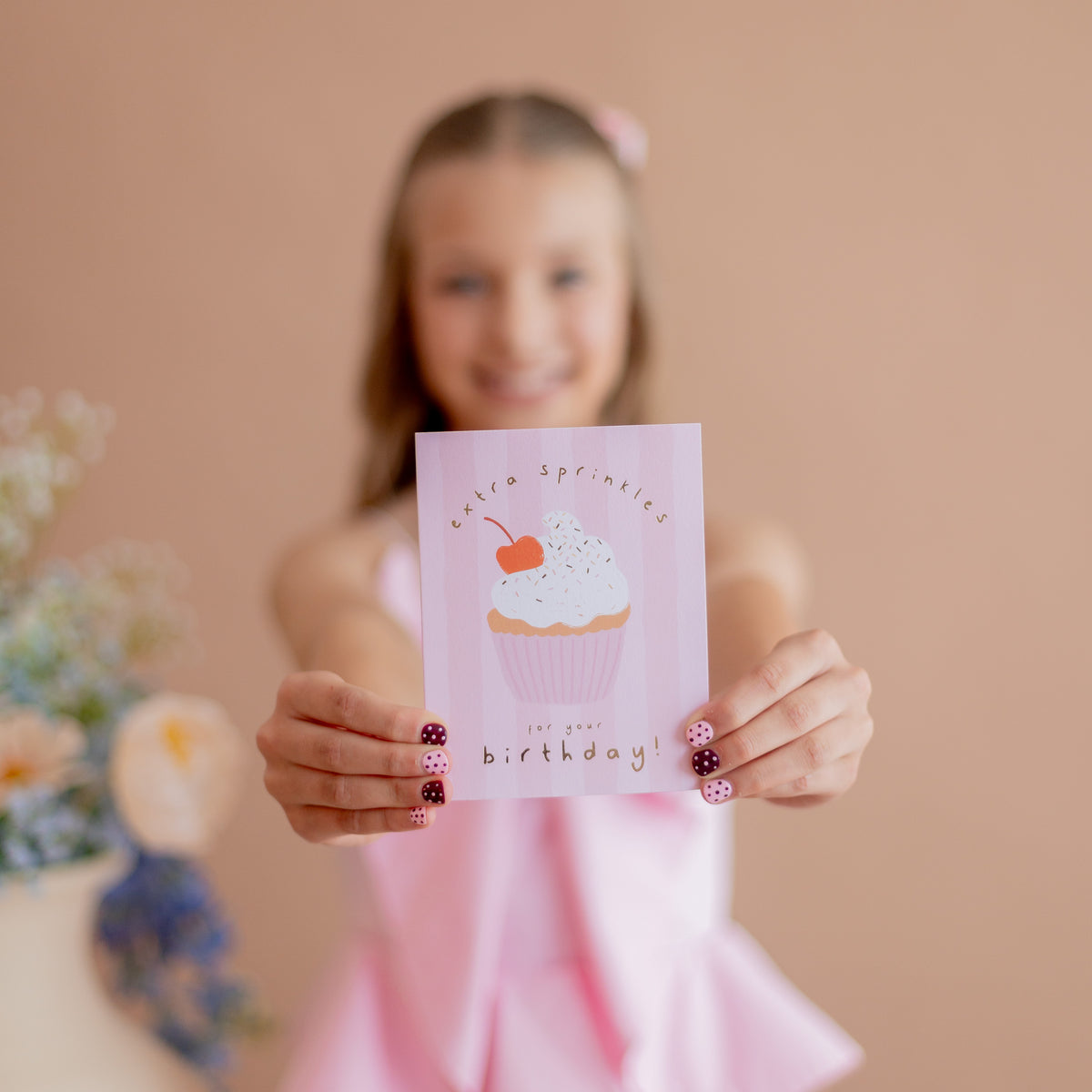 Extra Sprinkles Cupcake Greeting Card - SOLD OUT